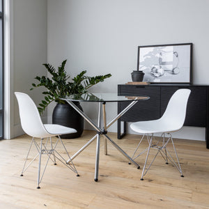 Edie Dining Table - Chrome