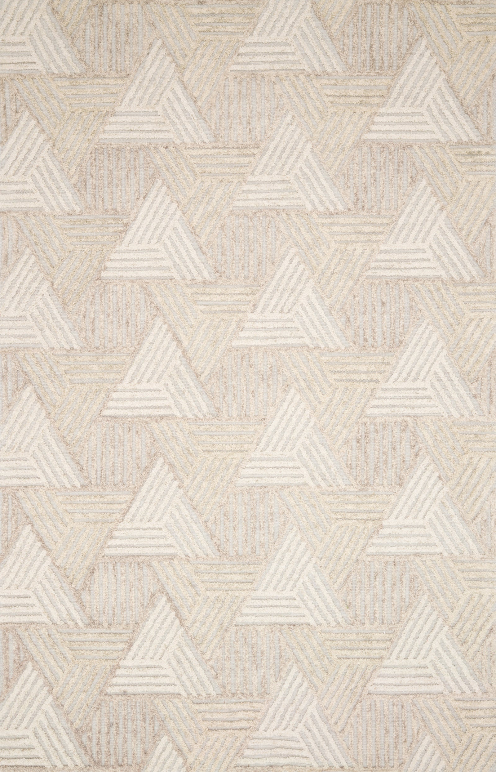 front view of Ehren Oatmeal / Ivory luxury Rug