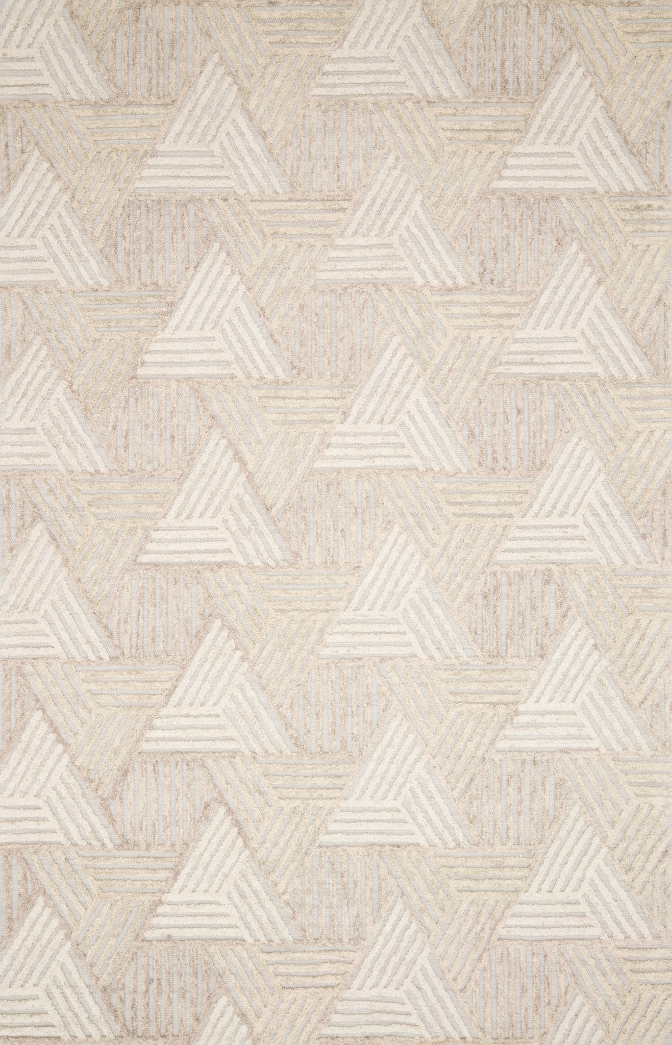front view of Ehren Oatmeal / Ivory luxury Rug