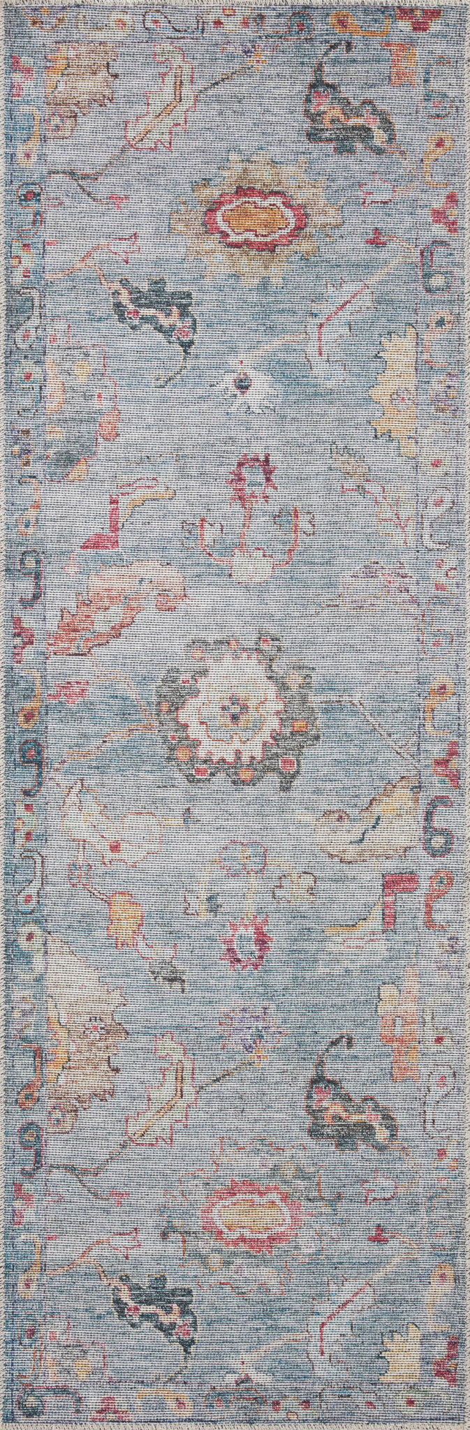 detail view of Elysium Denim / Multi luxury Rug