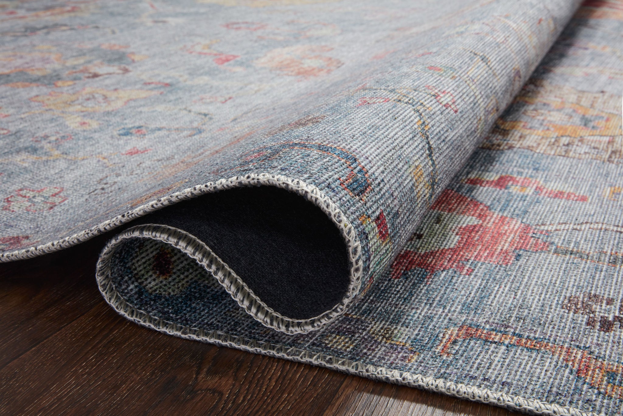 lifestyle view of Elysium Denim / Multi luxury Rug