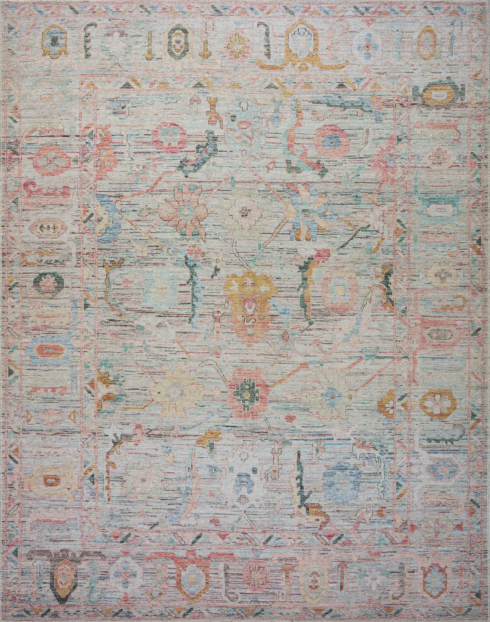 front view of Elysium Multi / Fiesta luxury Rug