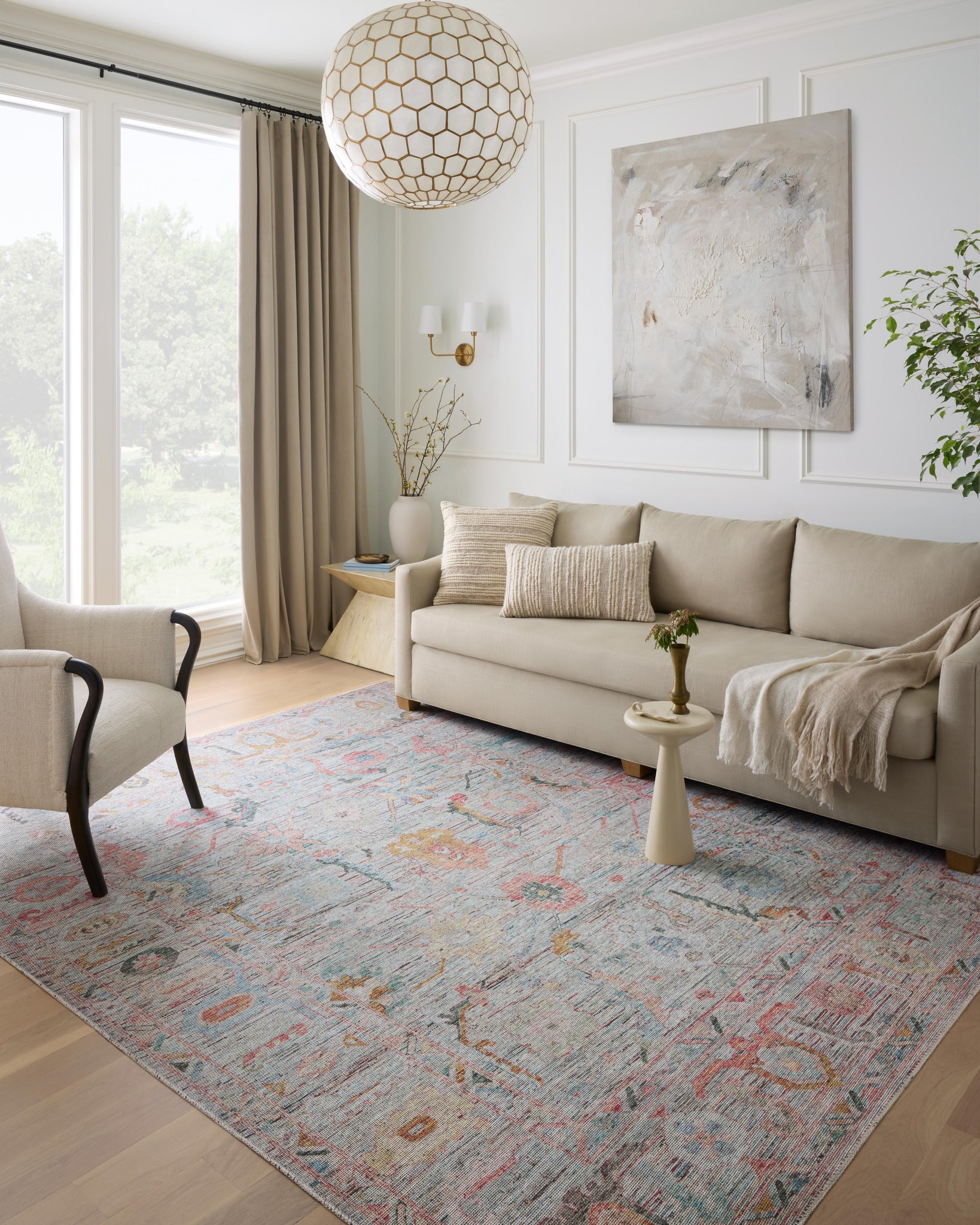 angle view of Elysium Multi / Fiesta luxury Rug
