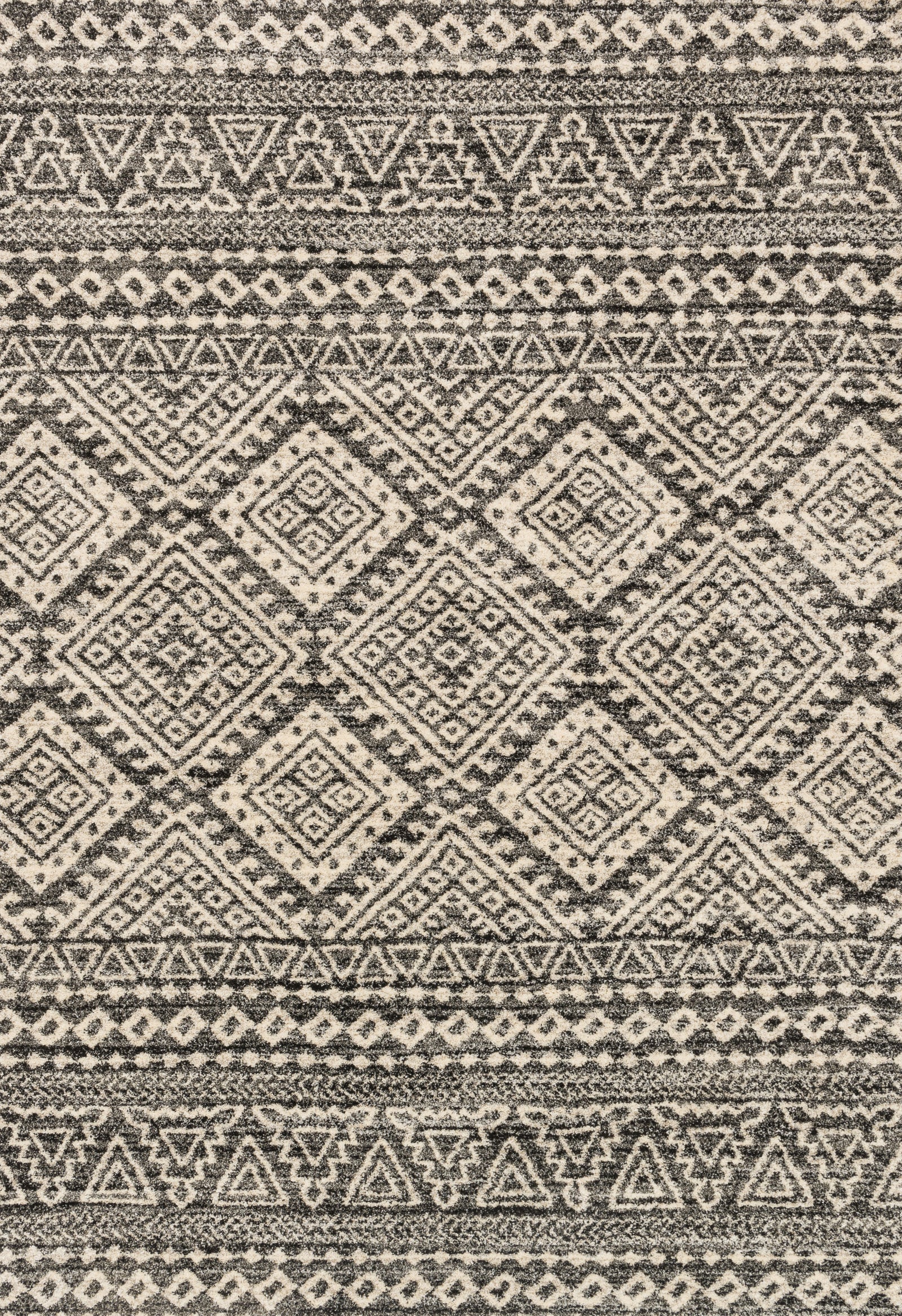 front view of Emory Graphite / Ivory luxury Rug