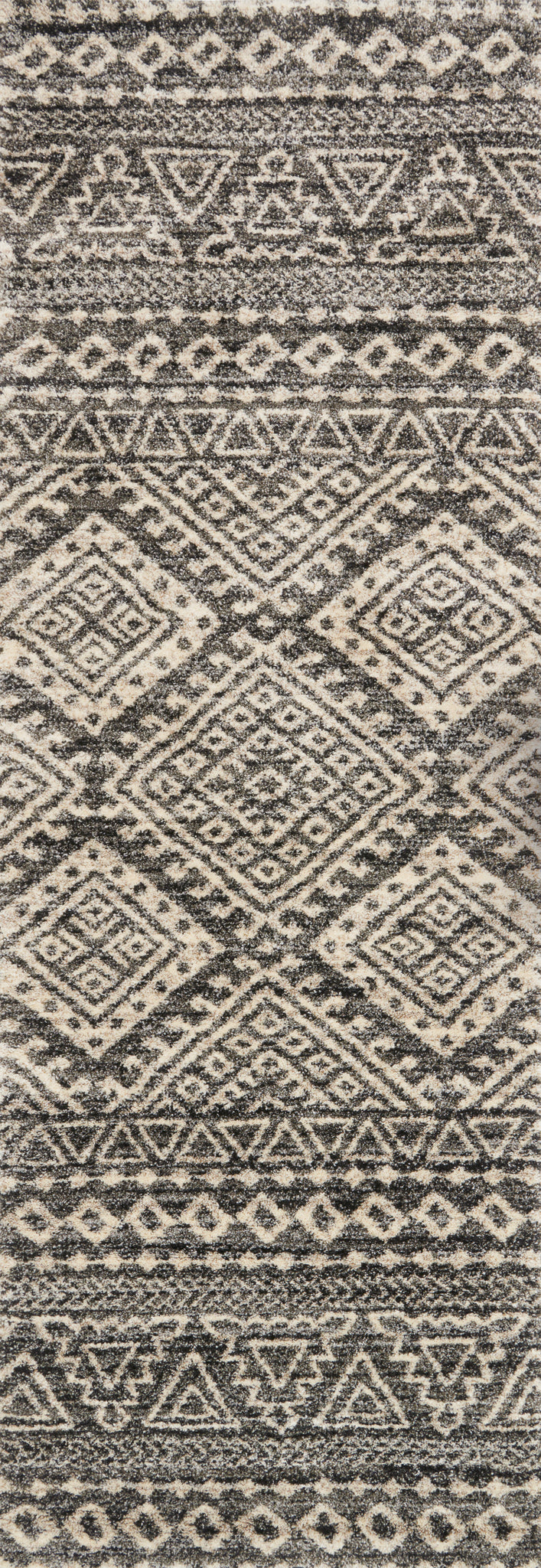 side view of Emory Graphite / Ivory luxury Rug