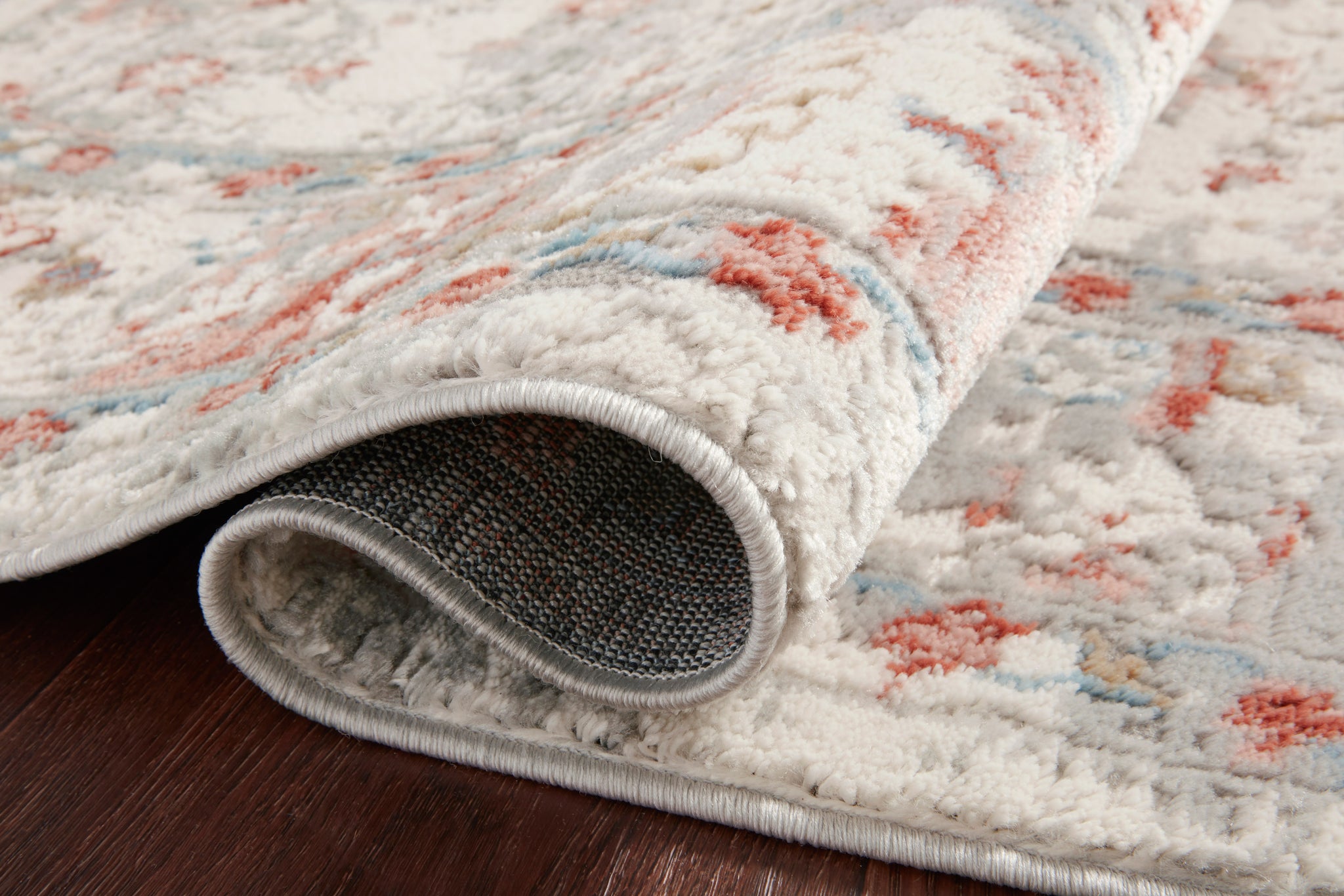 lifestyle view of Estelle Ivory / Rust luxury Rug