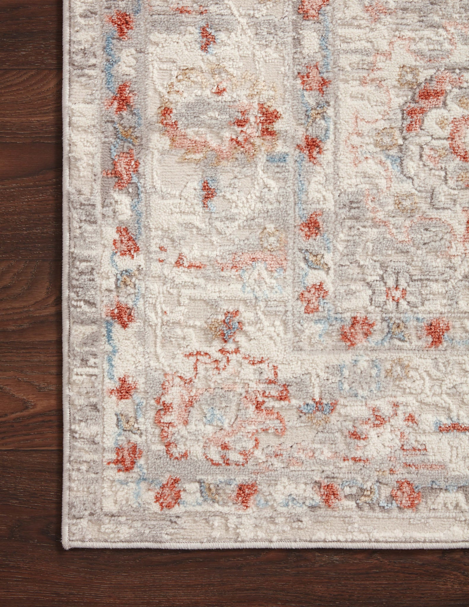 lifestyle view of Estelle Ivory / Rust luxury Rug
