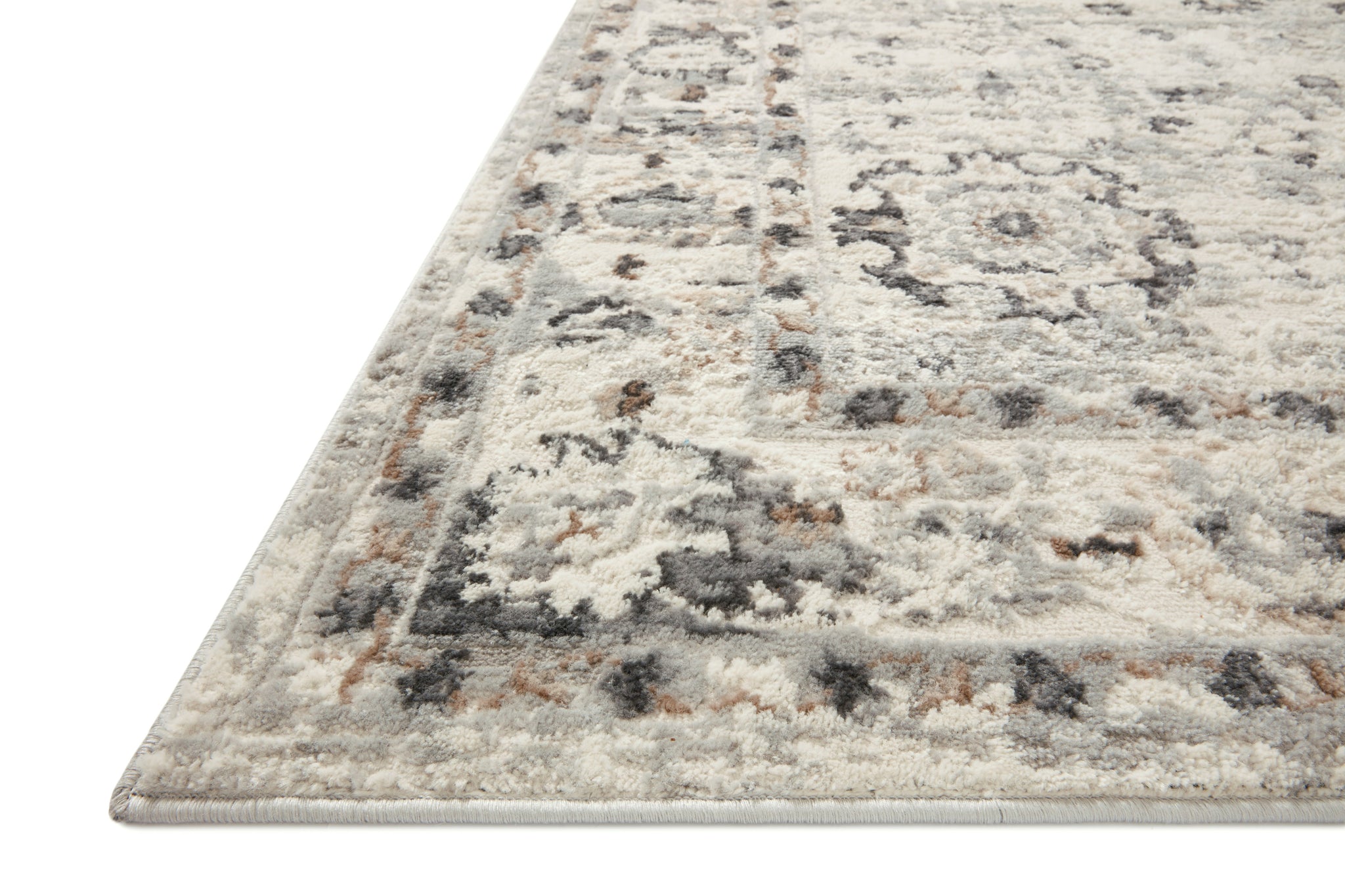 detail view of Estelle Ivory / Stone luxury Rug