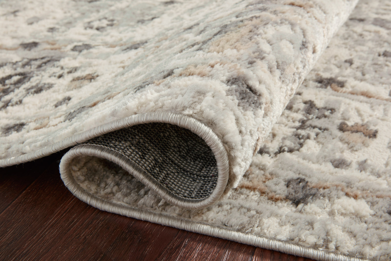 front view of Estelle Ivory / Stone luxury Rug