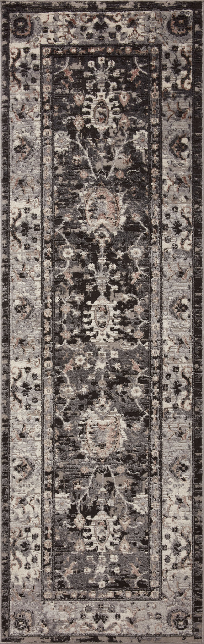 detail view of Estelle Charcoal / Grey luxury Rug