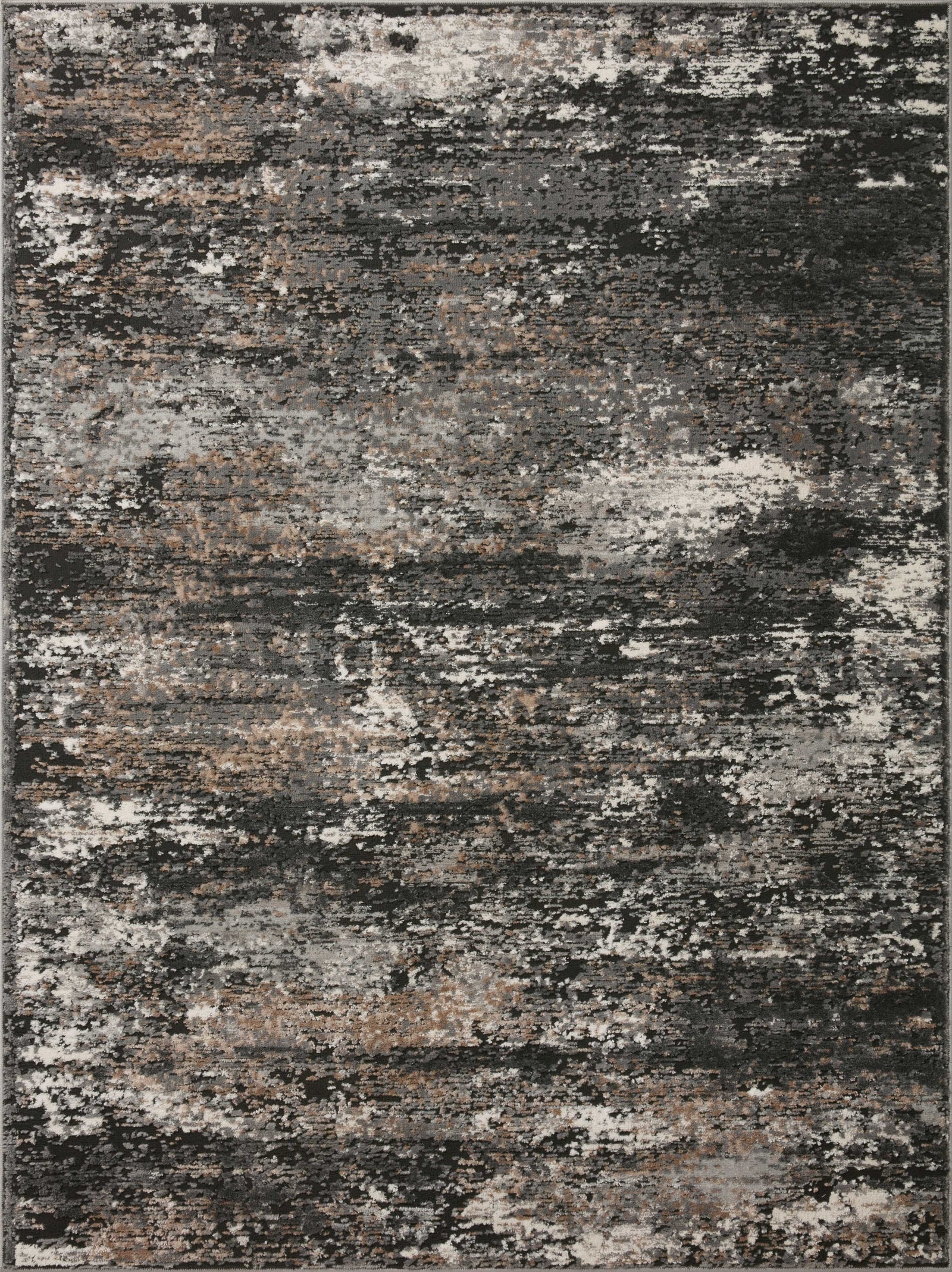 front view of Estelle Charcoal / Granite luxury Rug