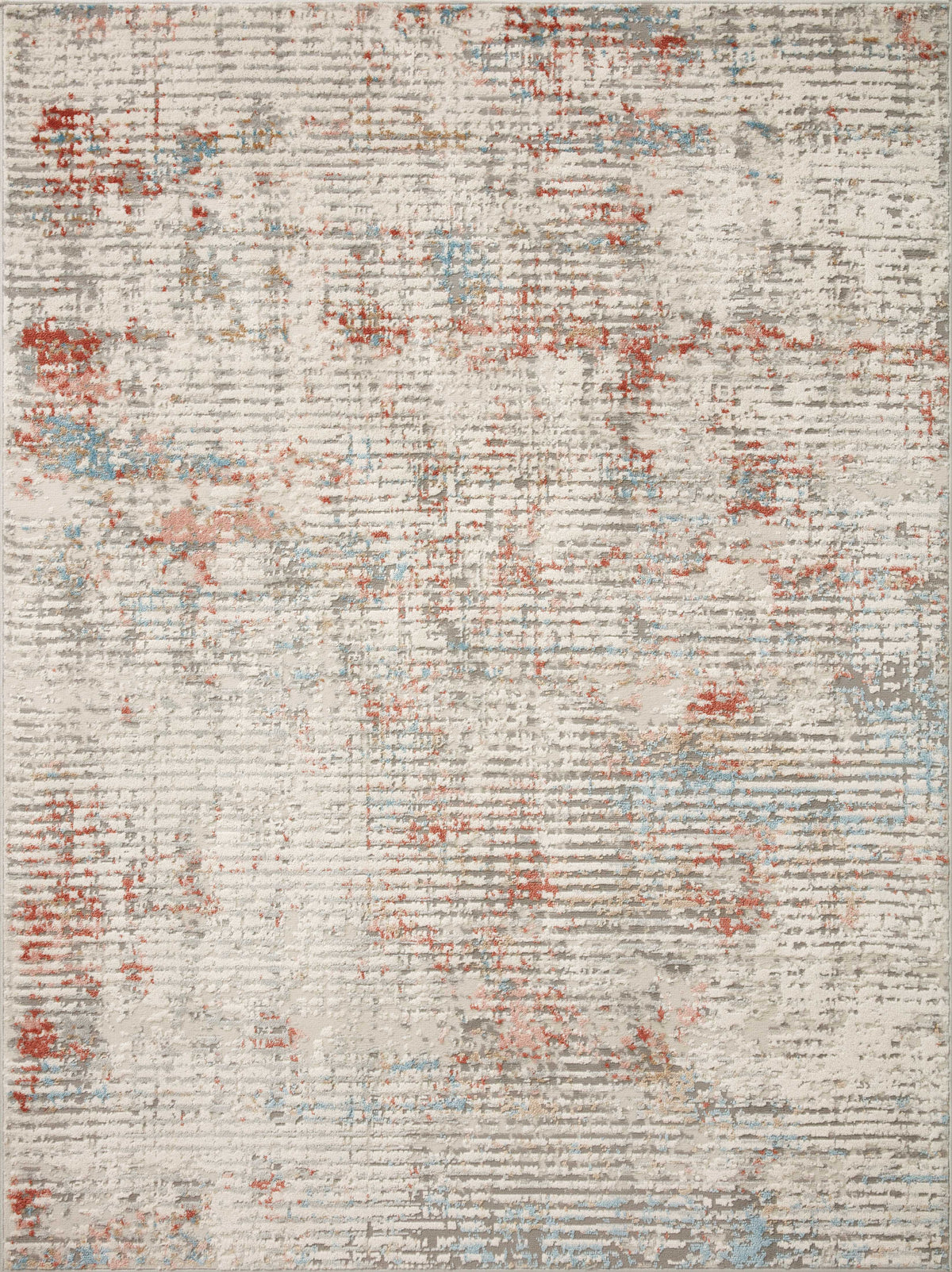 front view of Estelle Ivory / Multi luxury Rug