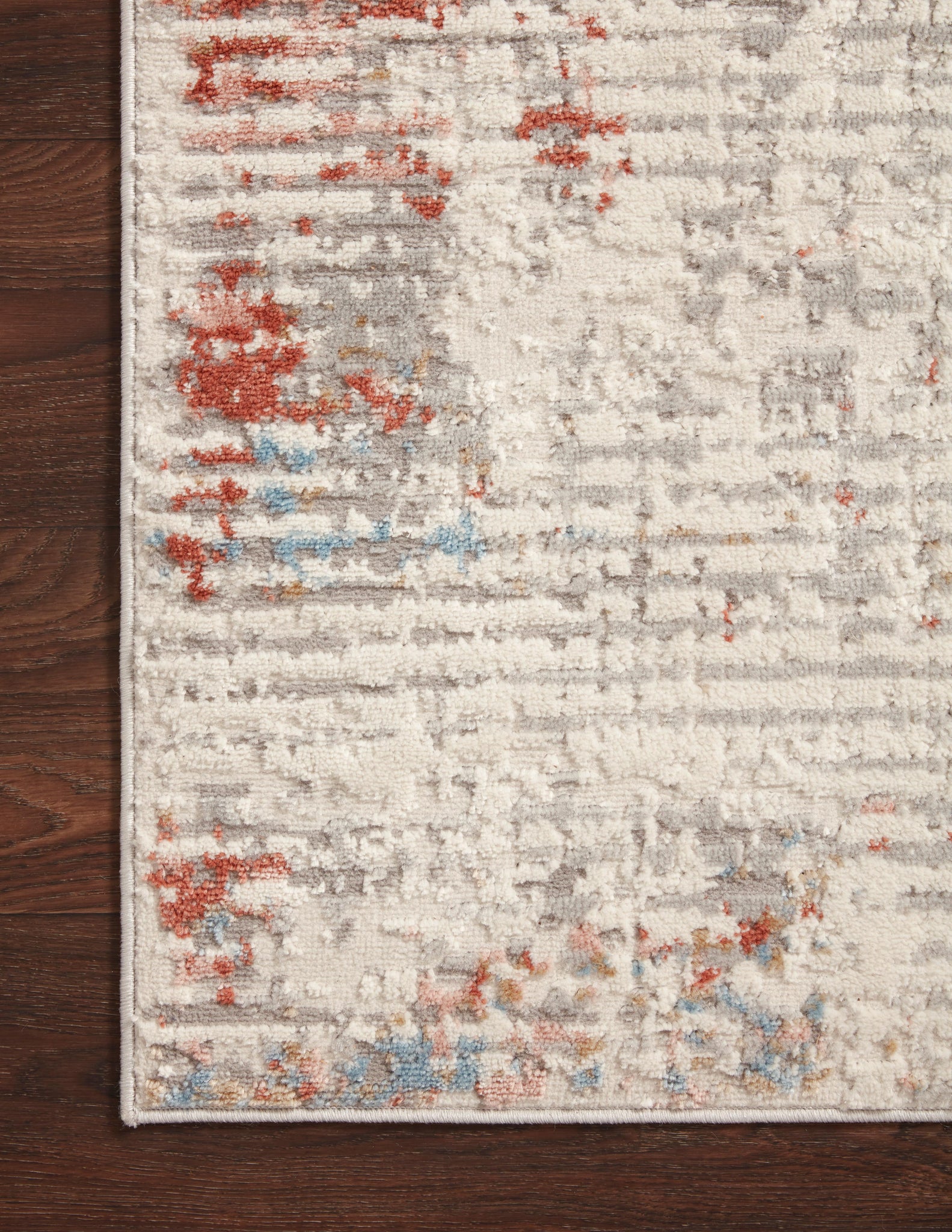 detail view of Estelle Ivory / Multi luxury Rug