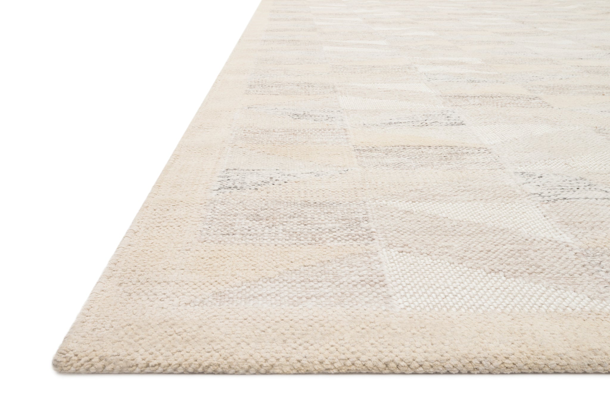 angle view of Evelina Natural luxury Rug
