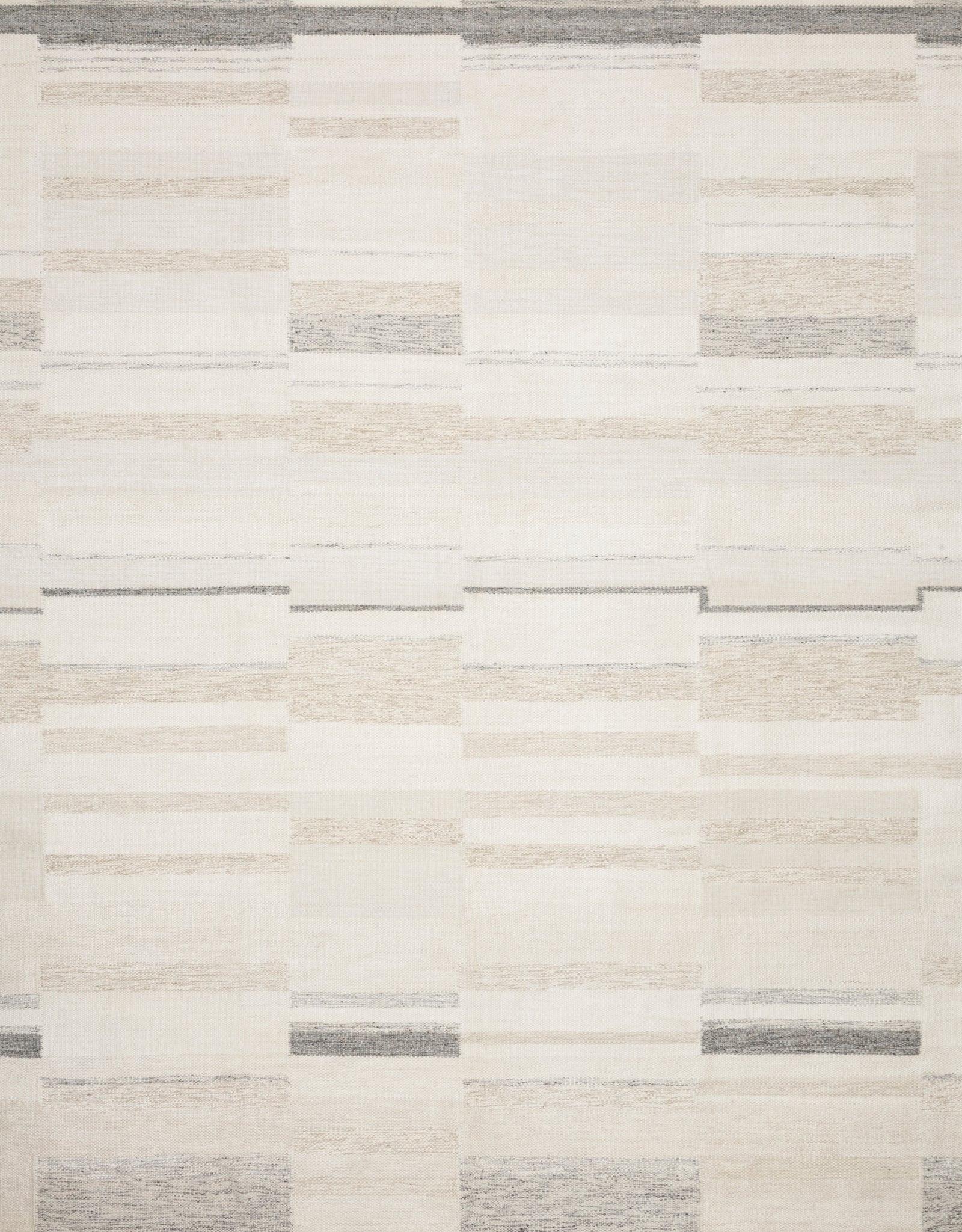 front view of Evelina Ivory / Beige luxury Rug