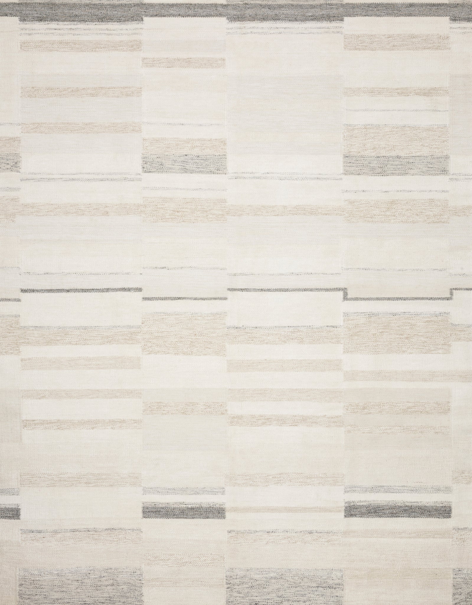 front view of Evelina Ivory / Beige luxury Rug