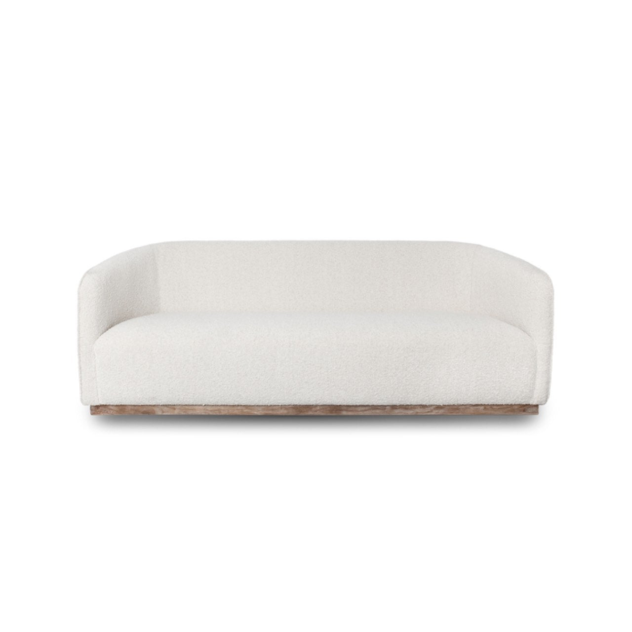 Cream sofa on a white background