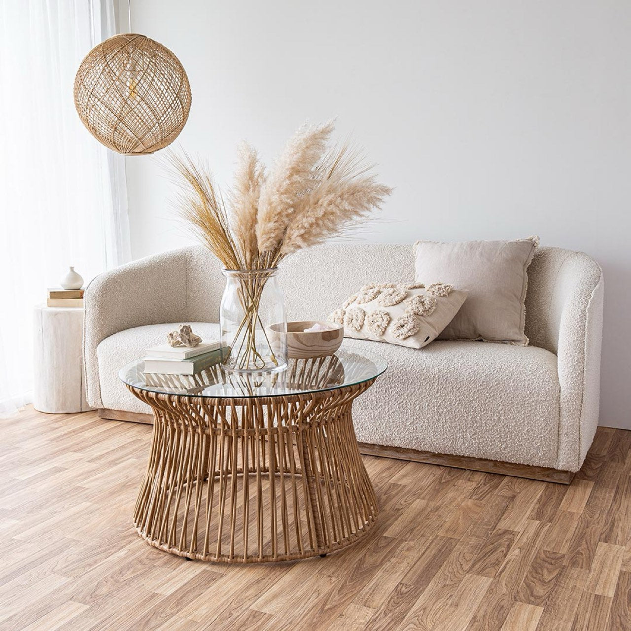 Cream sofa on a white background