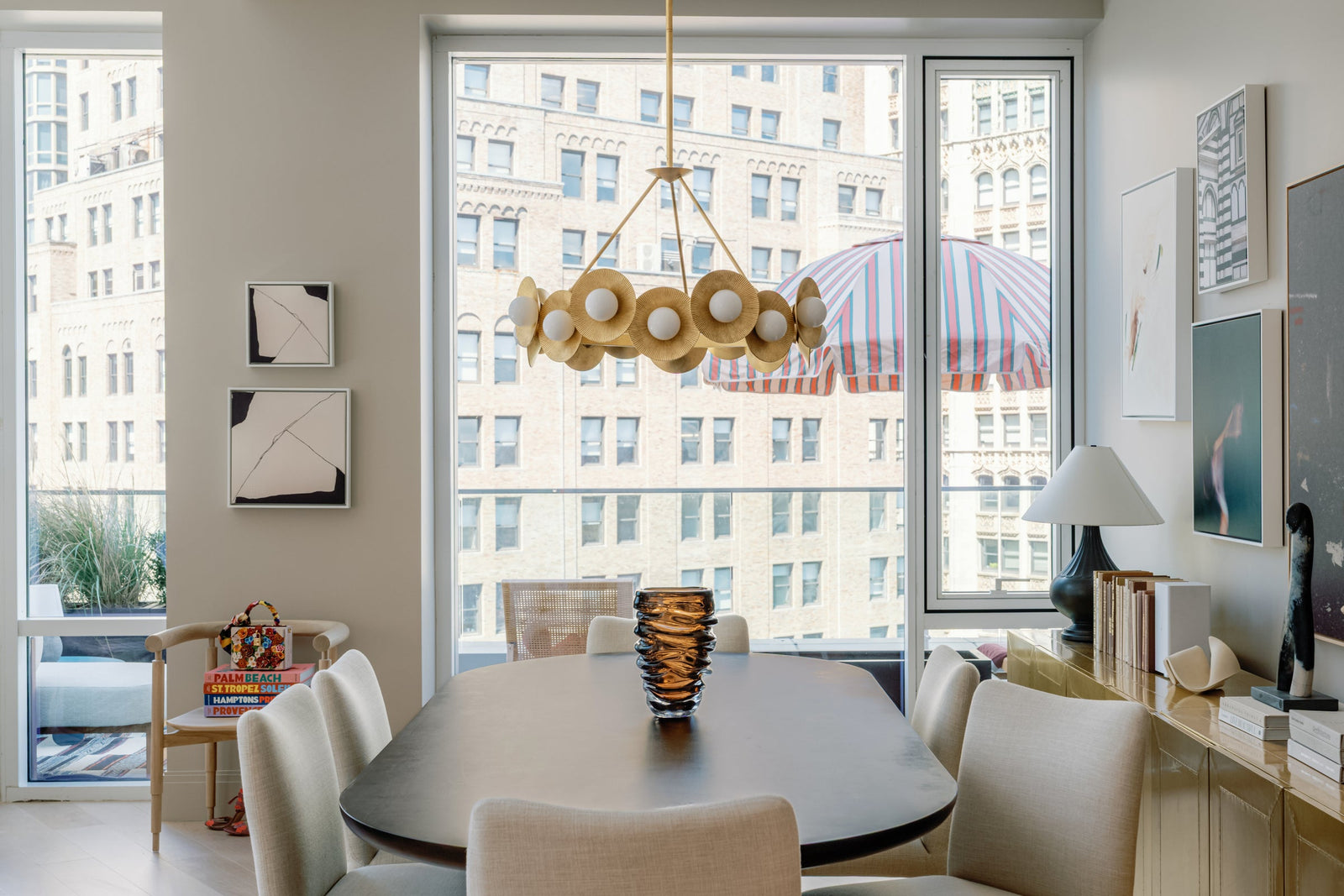 Emerald Chandelier 32" — a Corbett chandelier for dining rooms, entries, and living rooms at Laurie Yapp Home.