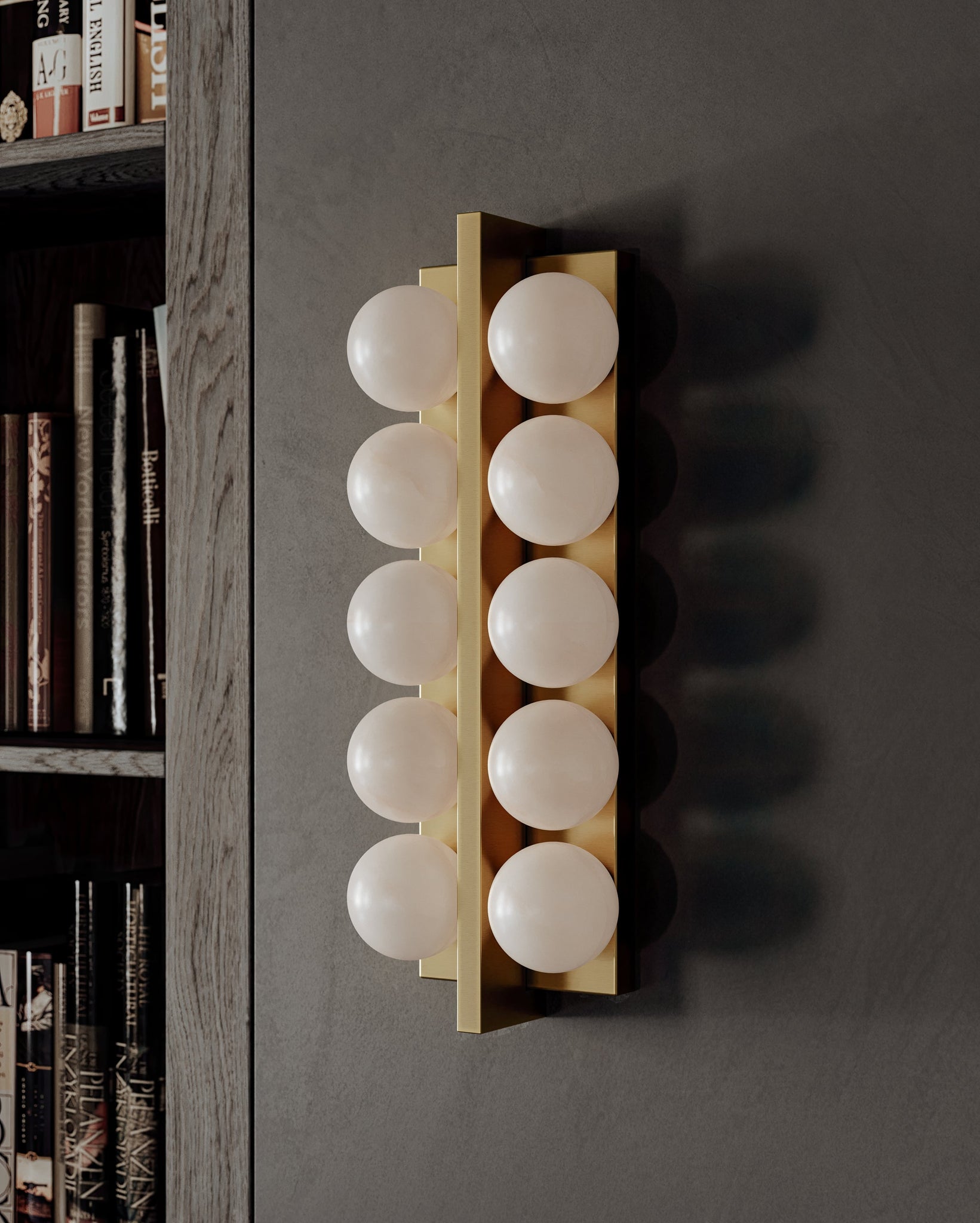 Emille Wall Sconce 6.75" x 18.25" - Lifestyle [357-10-VB]