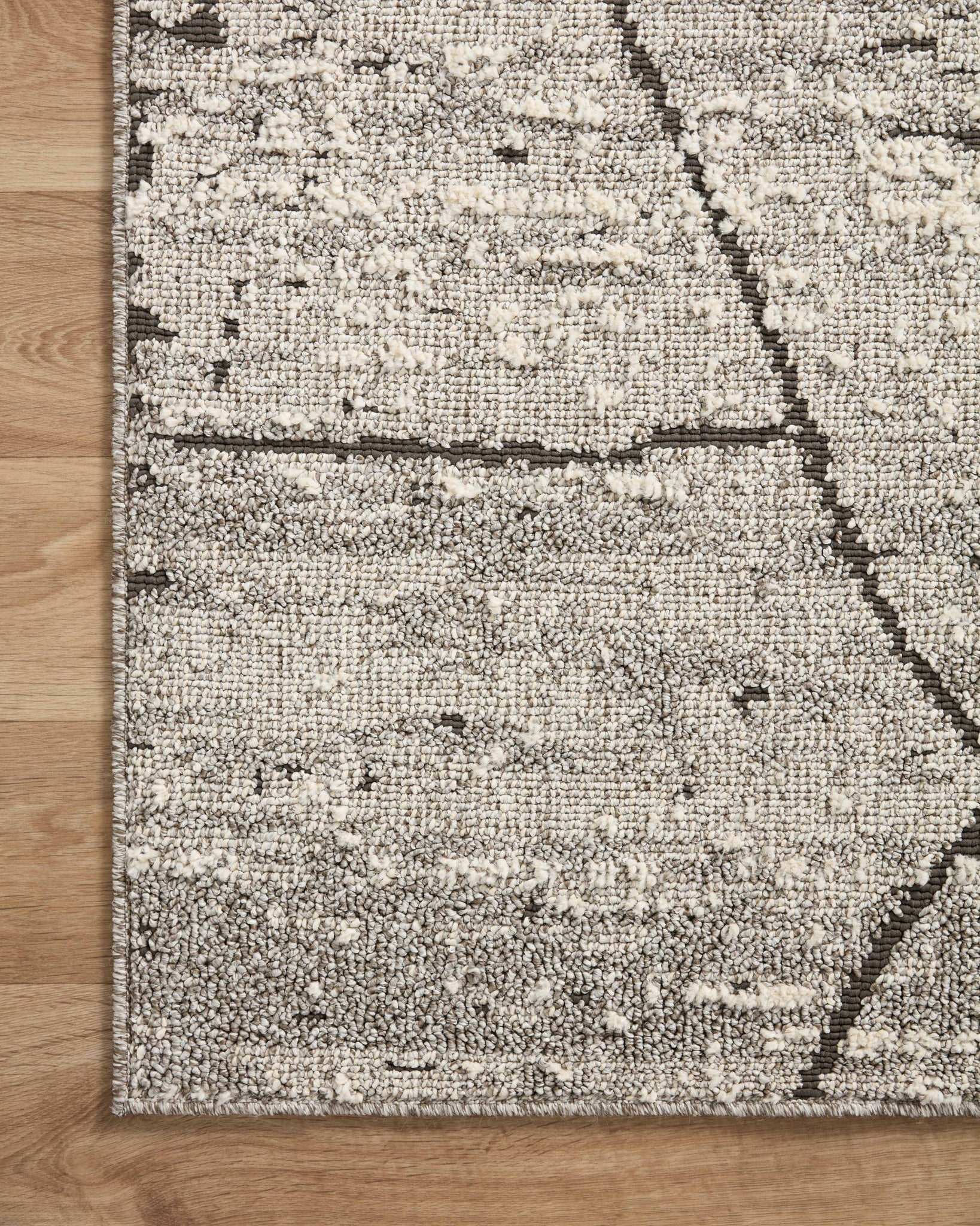 lifestyle view of Fabian Grey / Charcoal luxury Rug
