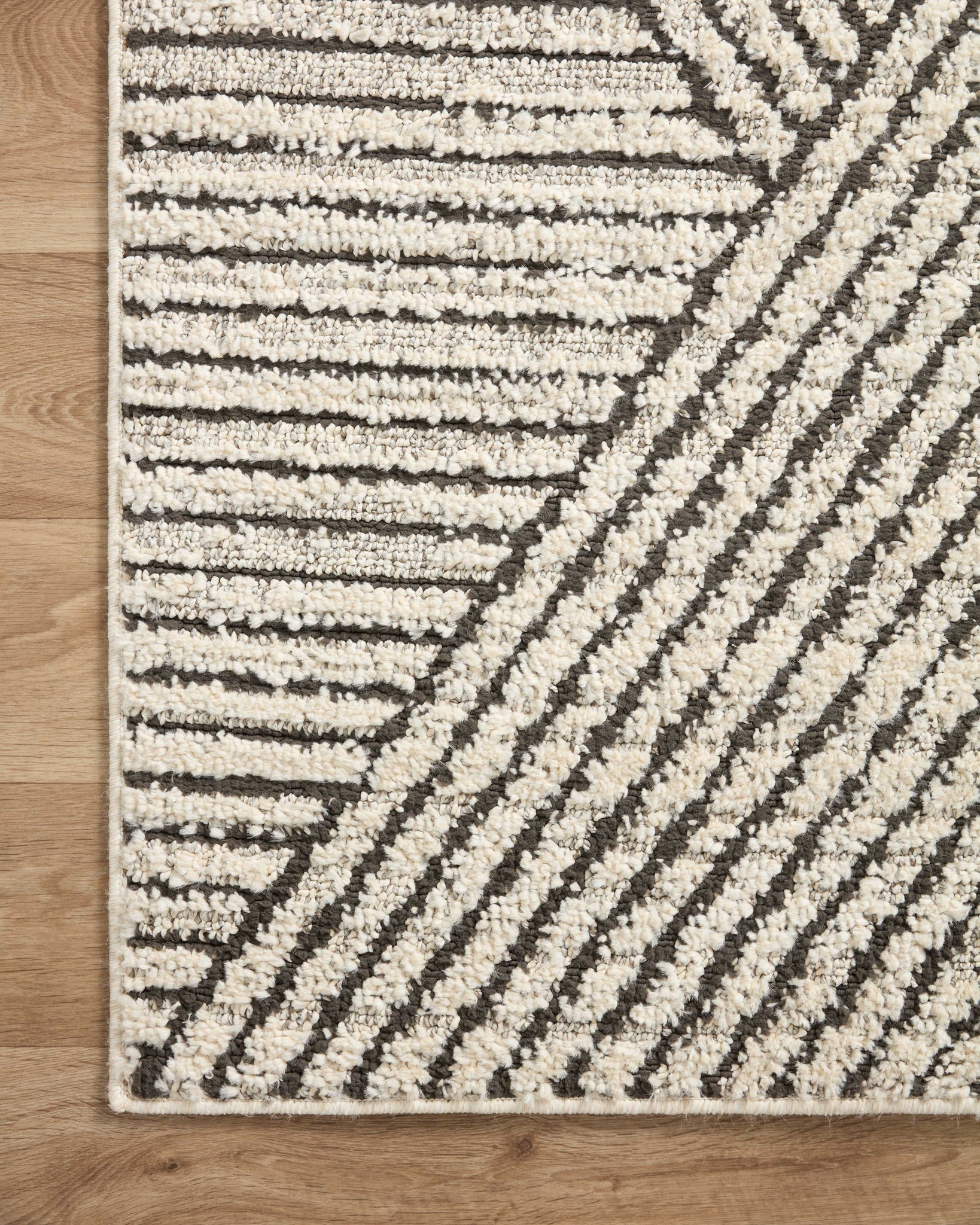 lifestyle view of Fabian Charcoal / Ivory luxury Rug