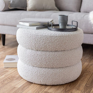 Fiel Ottoman - Off White Boucle - S