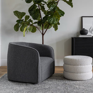 Fiel Ottoman - Off White Boucle - S