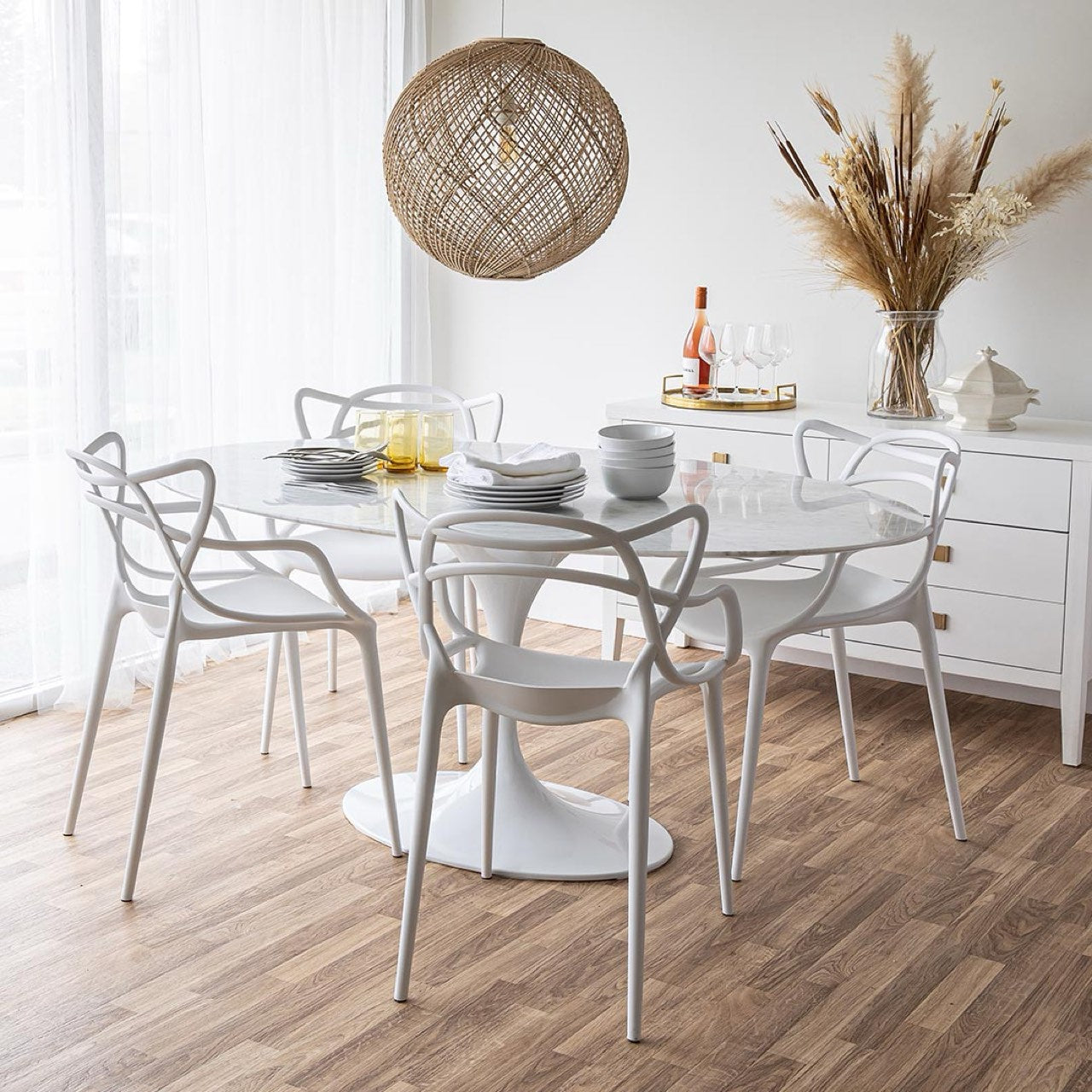Flute Condo Dining Table - Oval