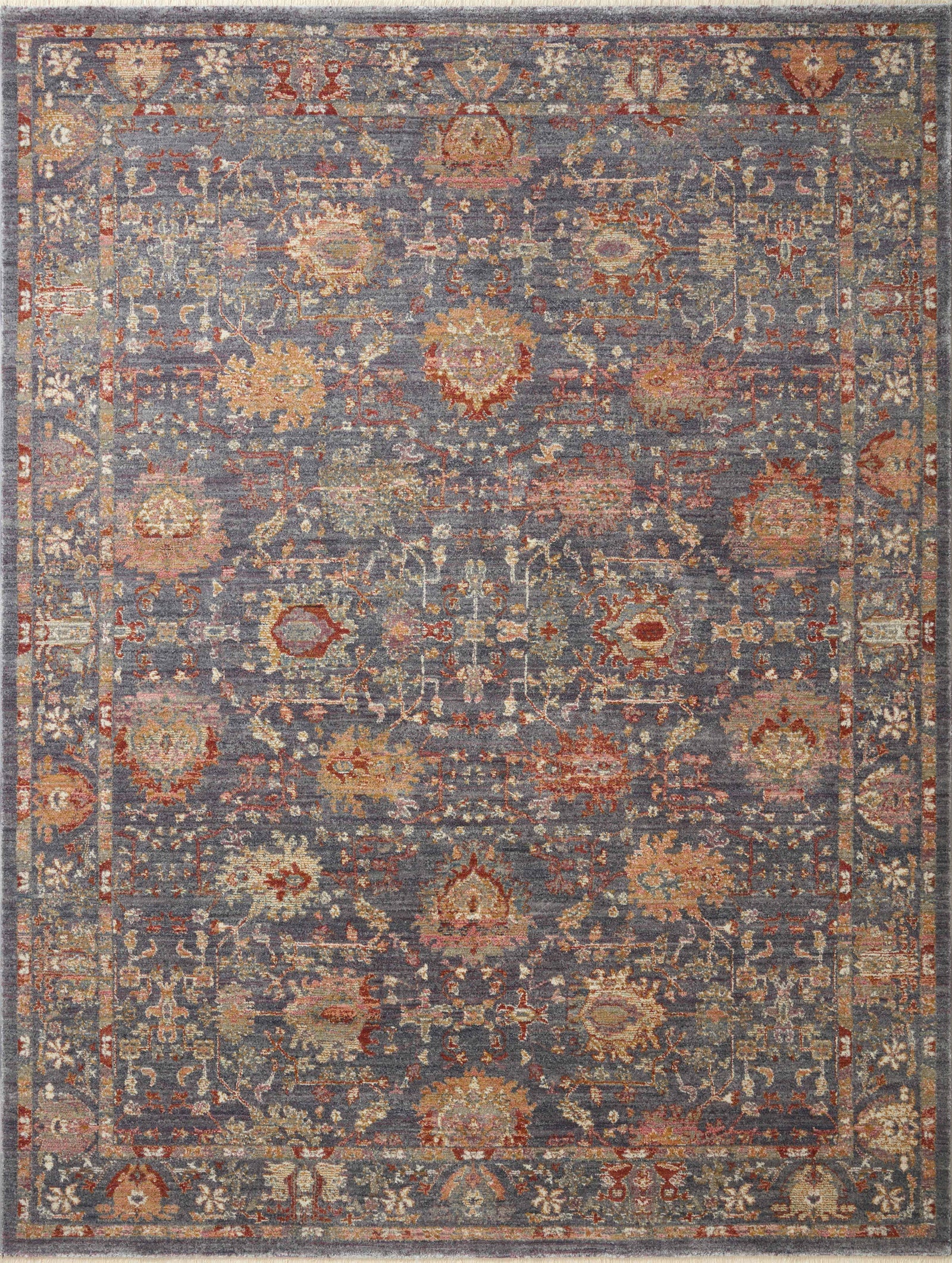 front view of Giada Grey / Multi luxury Rug