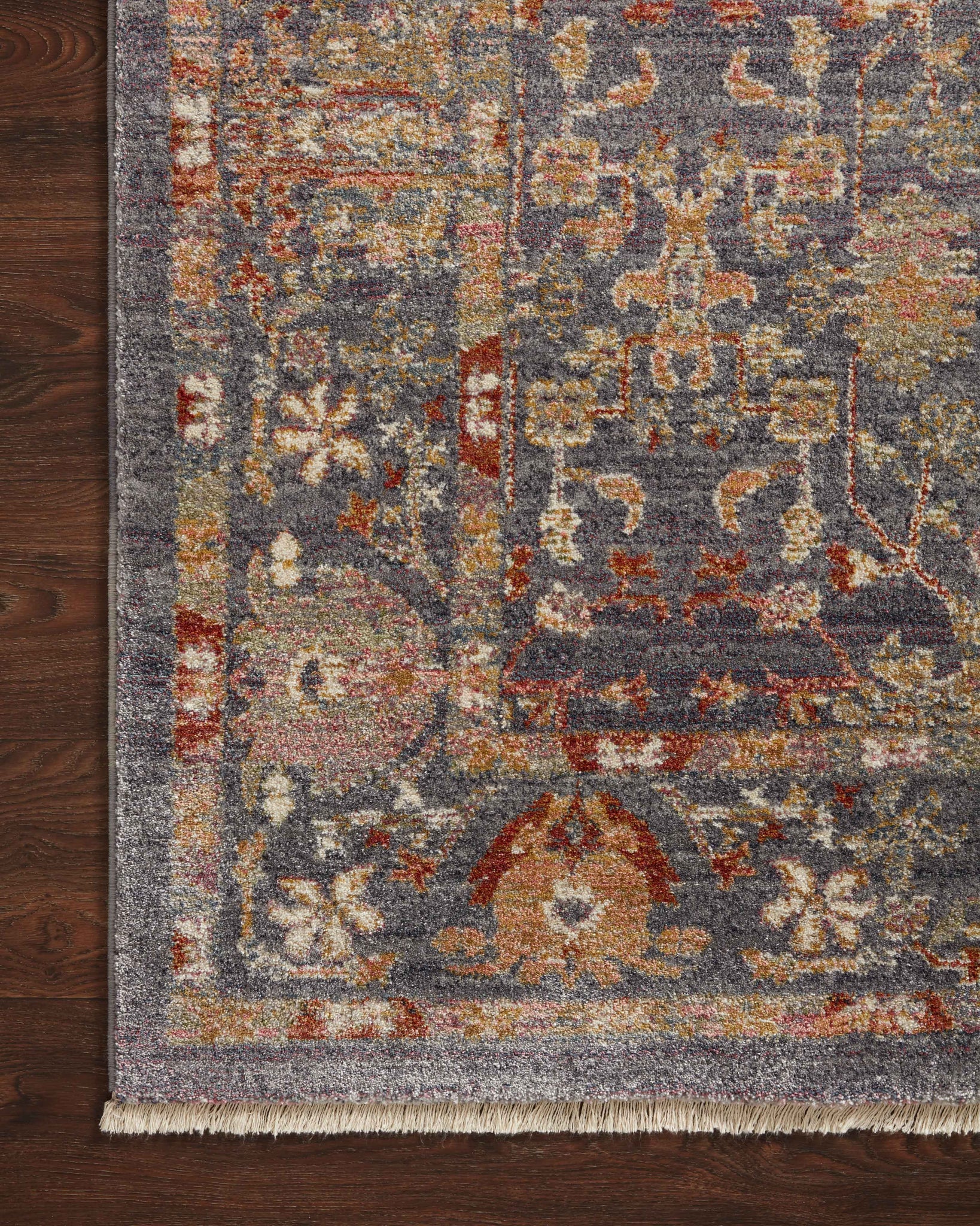 lifestyle view of Giada Grey / Multi luxury Rug