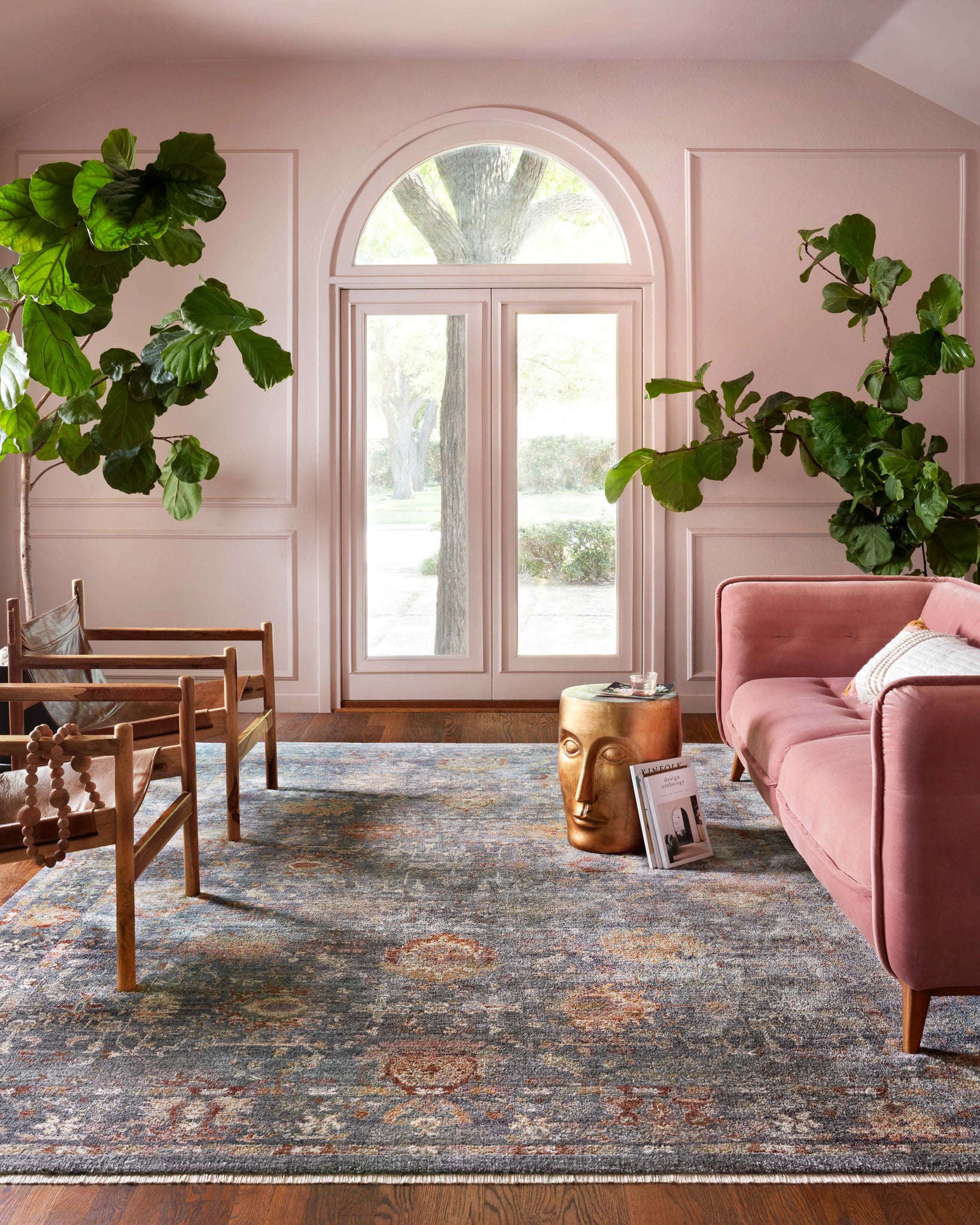 angle view of Giada Grey / Multi luxury Rug