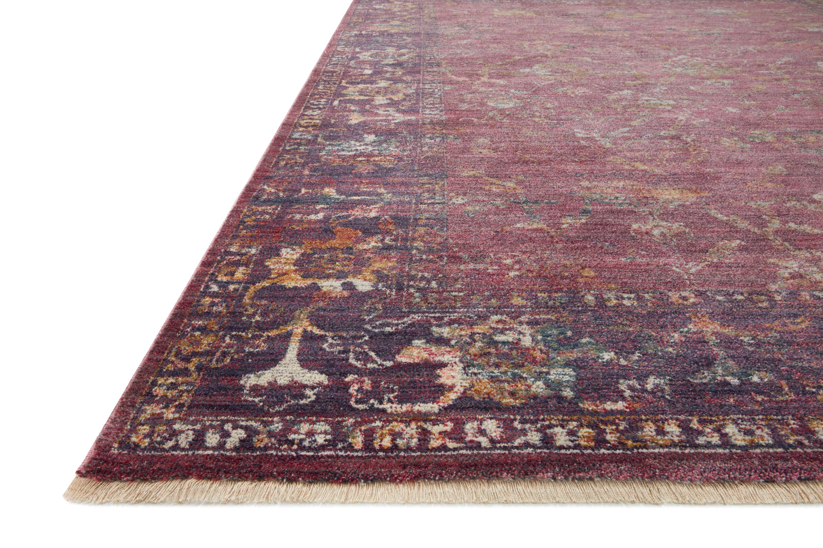 front view of Giada Grape / Multi luxury Rug