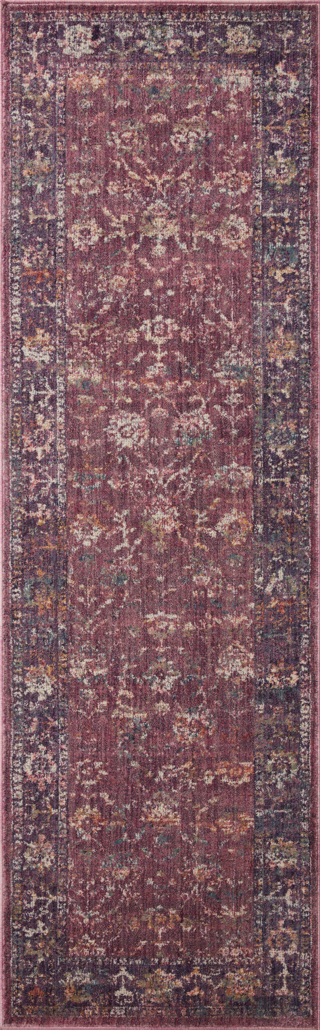 side view of Giada Grape / Multi luxury Rug