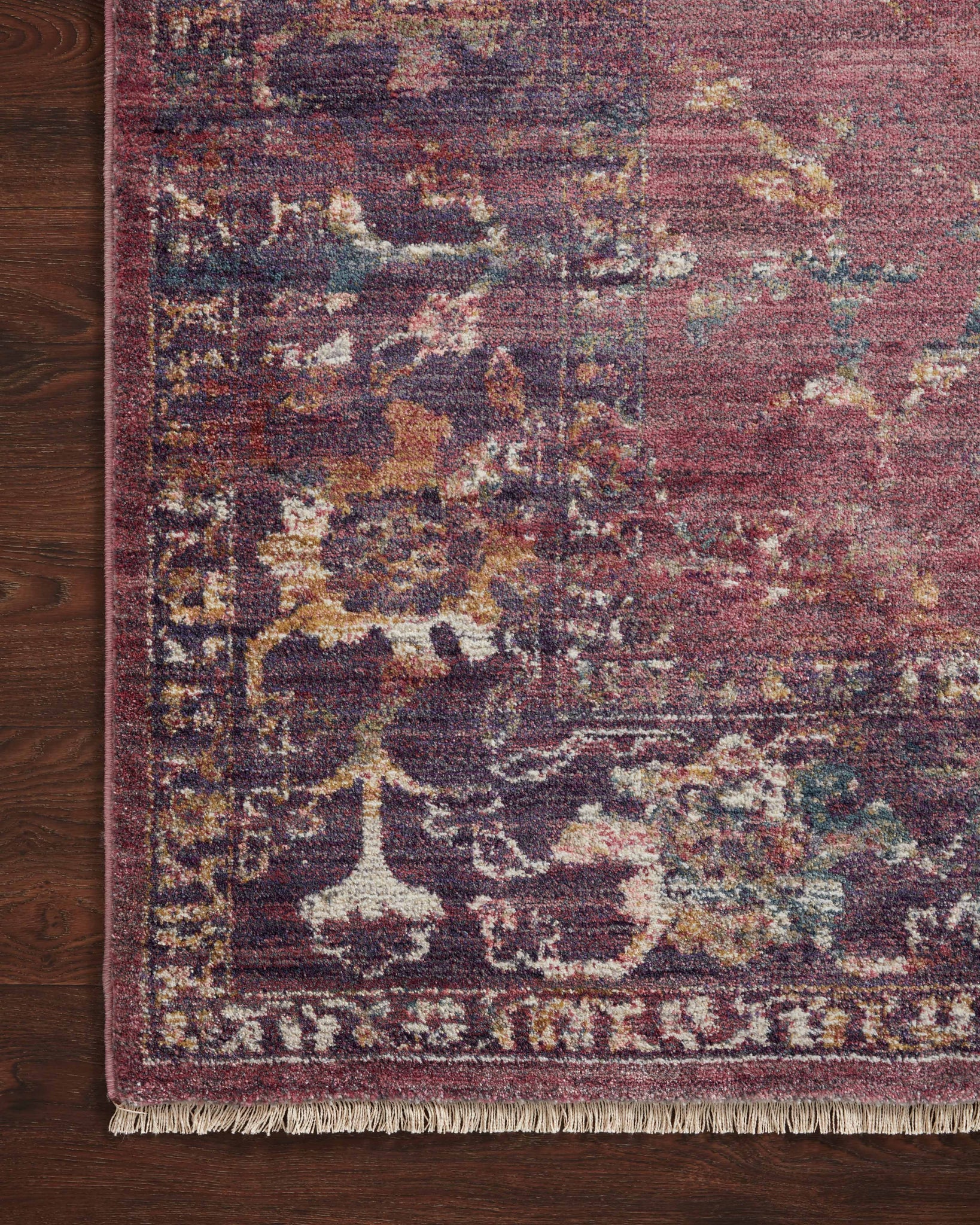 detail view of Giada Grape / Multi luxury Rug