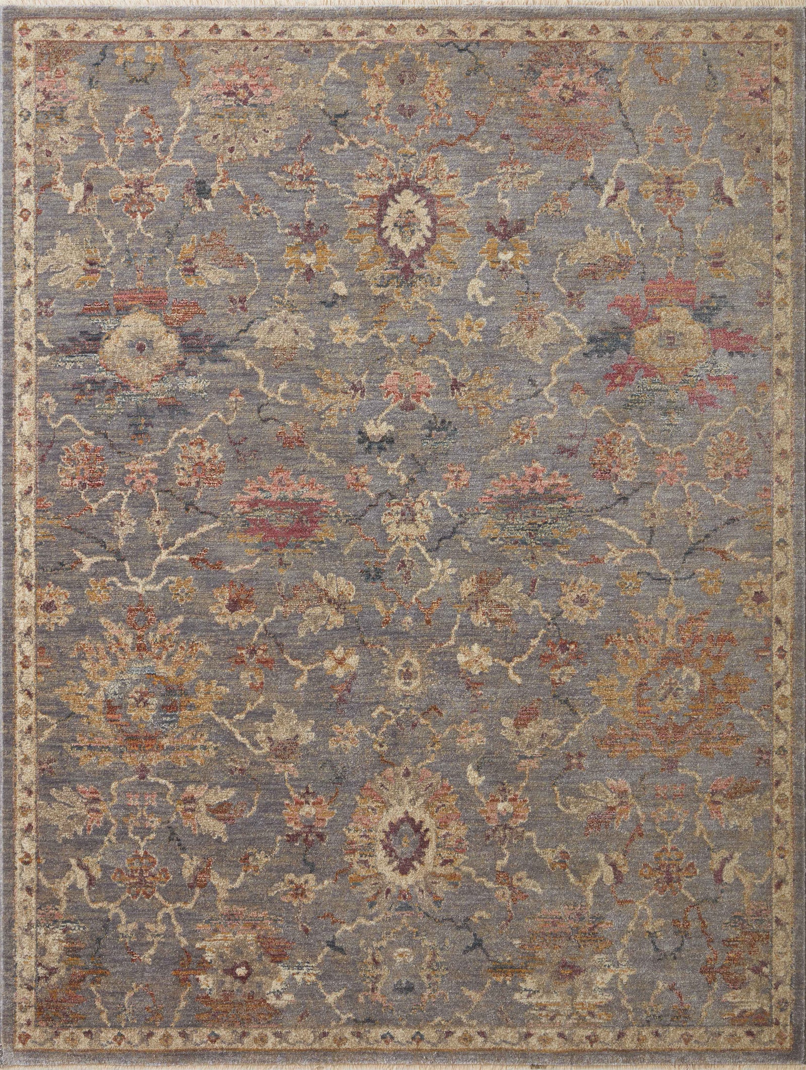 front view of Giada Silver / Multi luxury Rug
