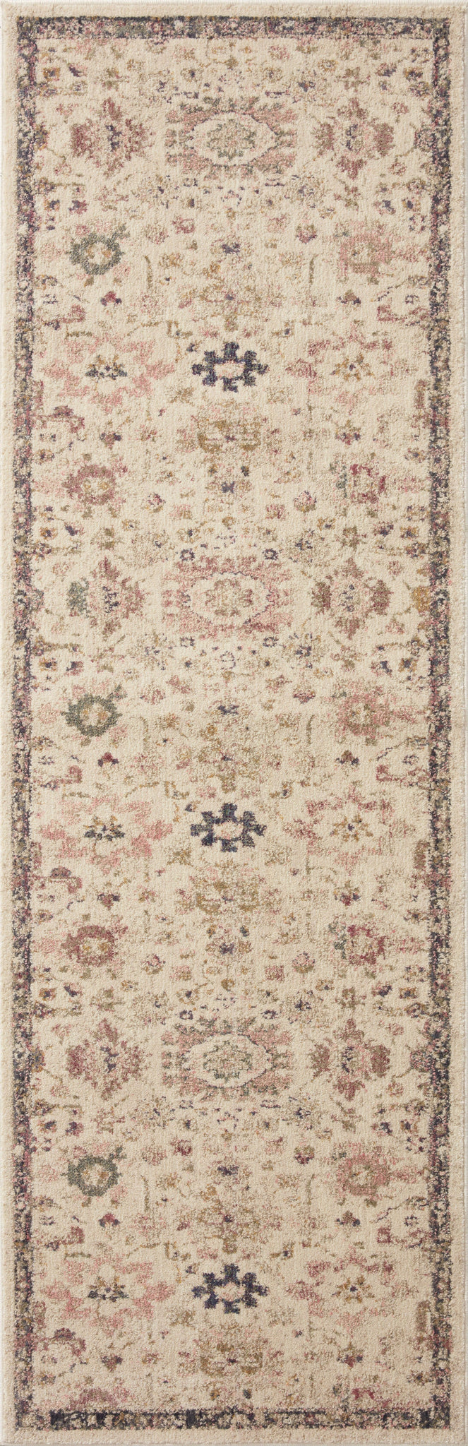side view of Giada Ivory / Multi luxury Rug