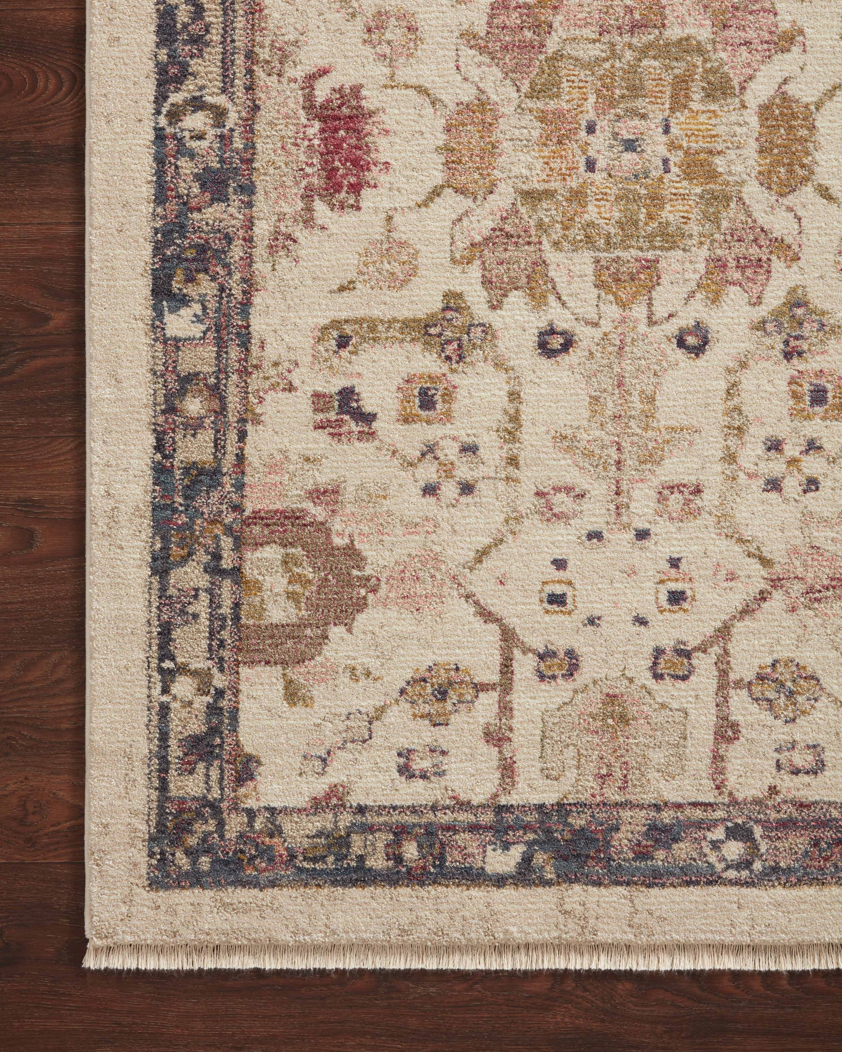 detail view of Giada Ivory / Multi luxury Rug
