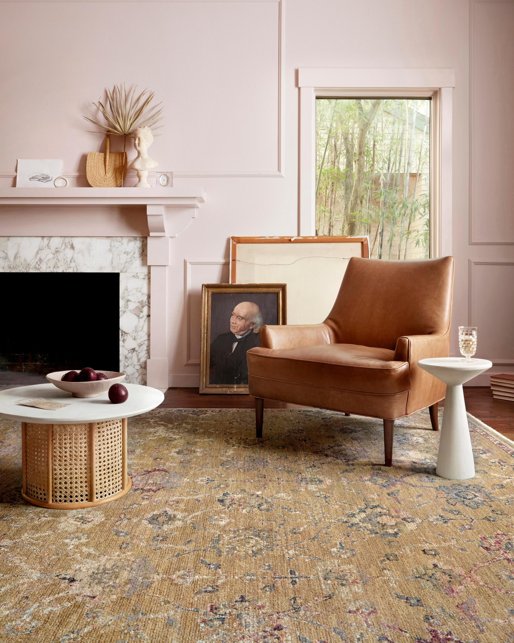 angle view of Giada Gold / Multi luxury Rug