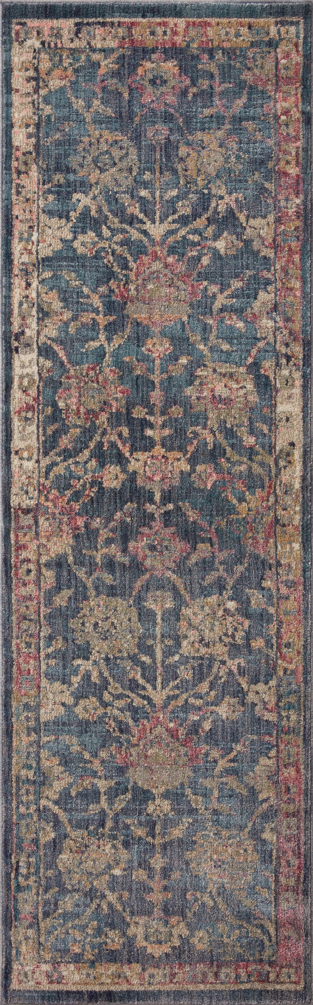 side view of Giada Navy / Multi luxury Rug