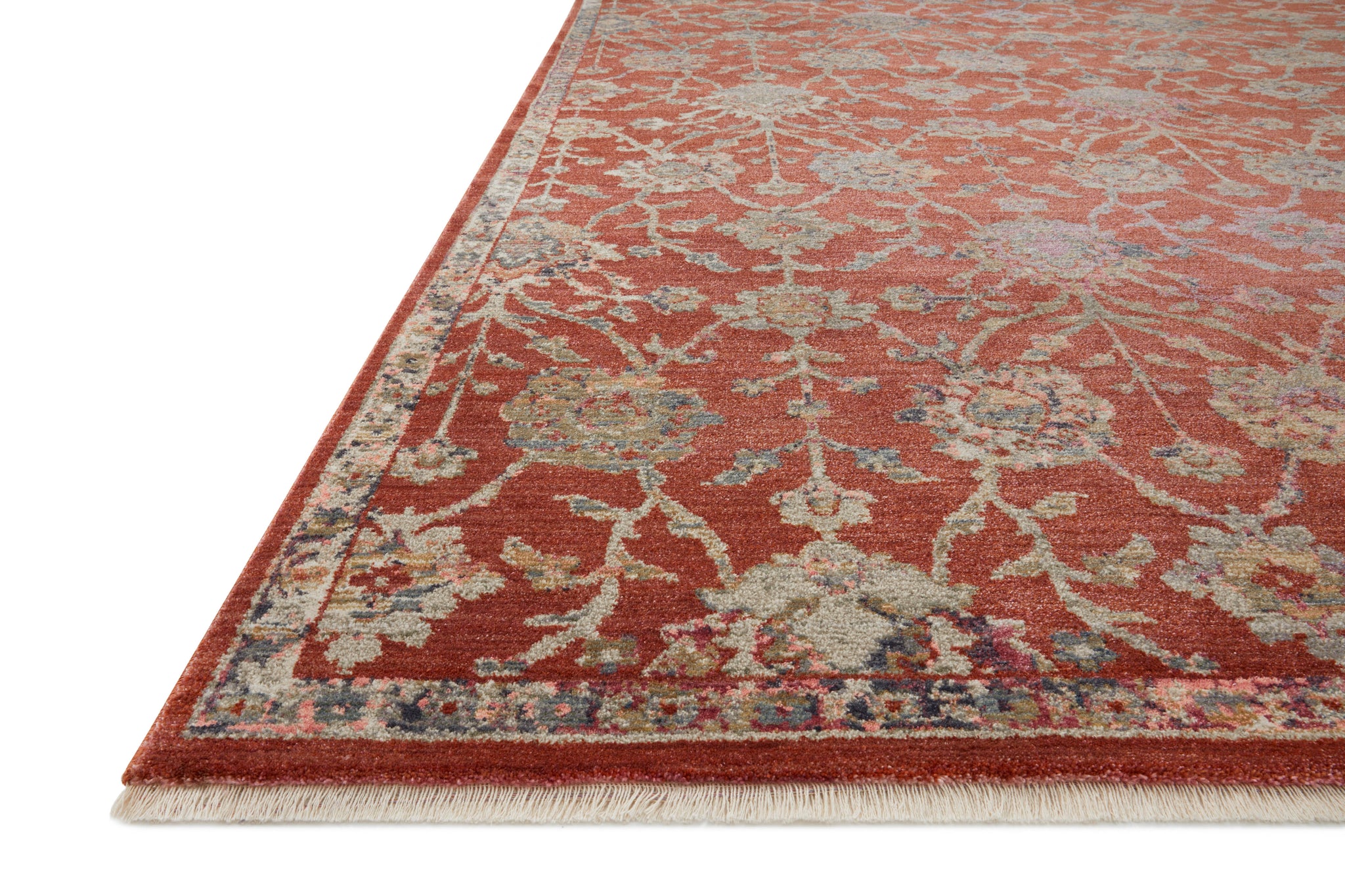 angle view of Giada Red / Multi luxury Rug