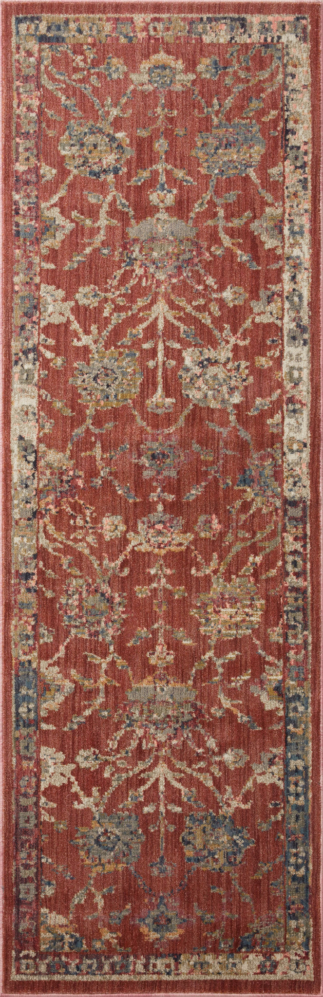 side view of Giada Red / Multi luxury Rug