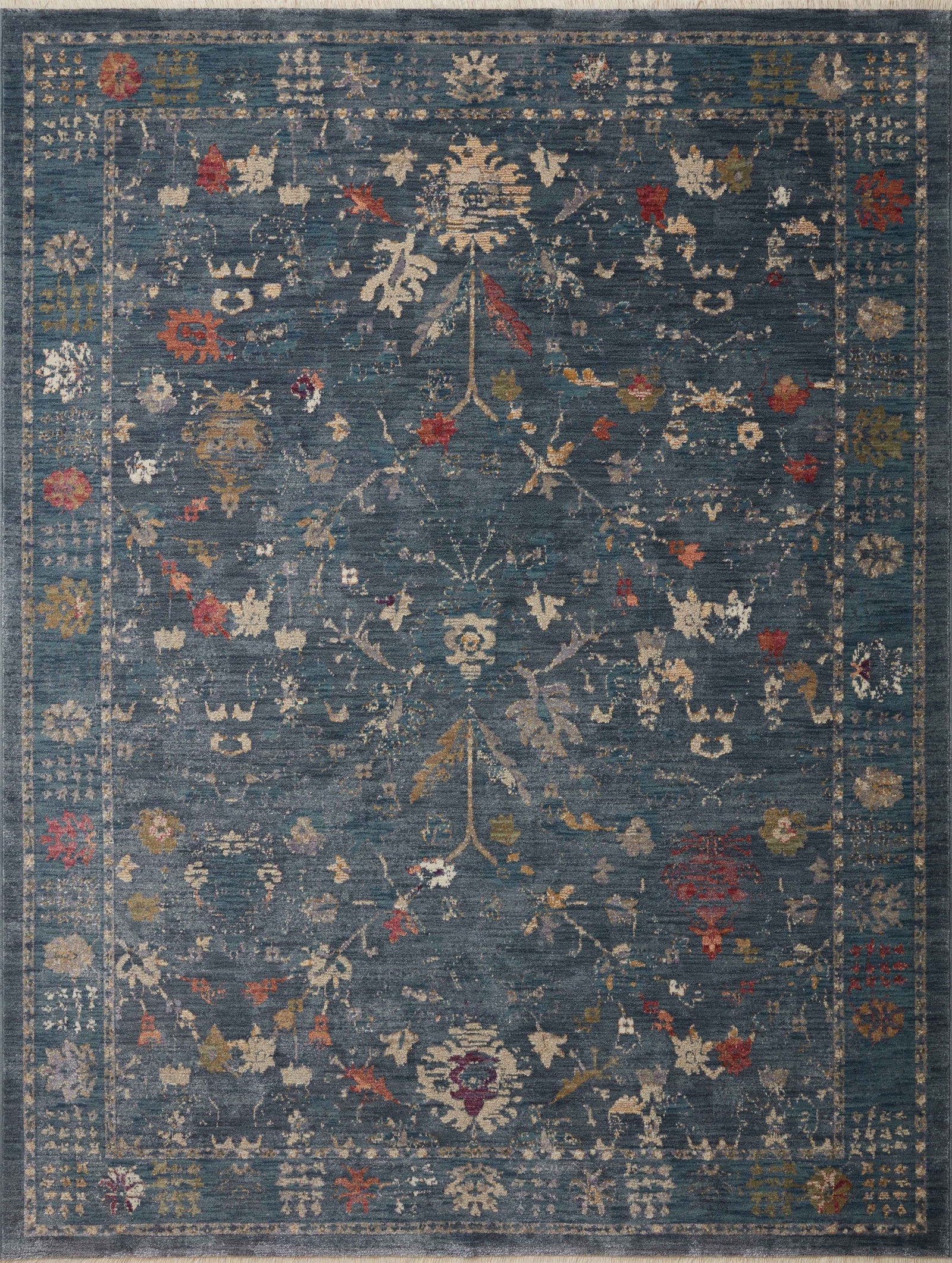front view of Giada Denim / Multi luxury Rug