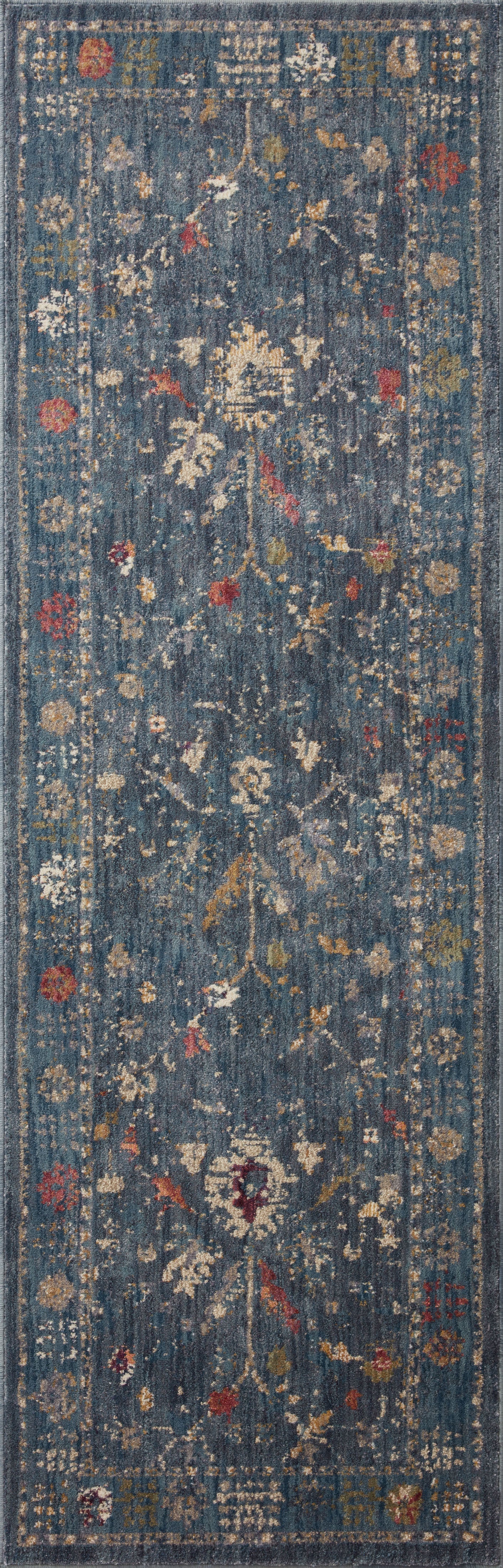 front view of Giada Denim / Multi luxury Rug
