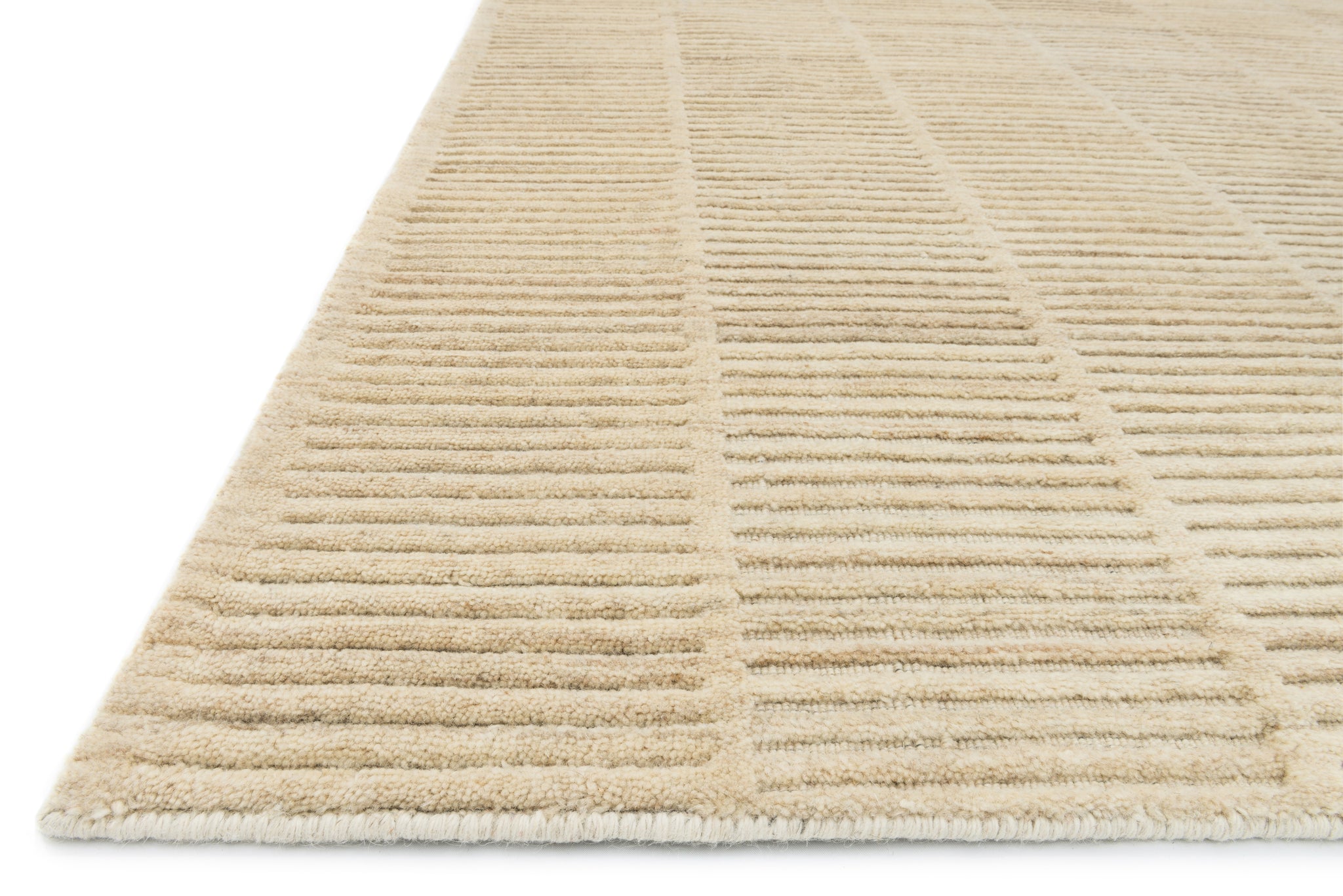 angle view of Hadley Natural luxury Rug