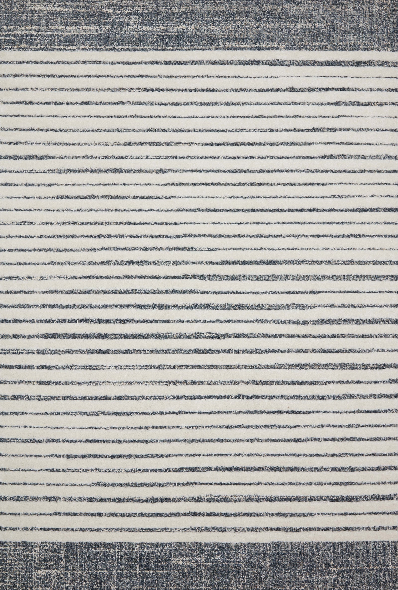 front view of Hagen White / Ocean luxury Rug