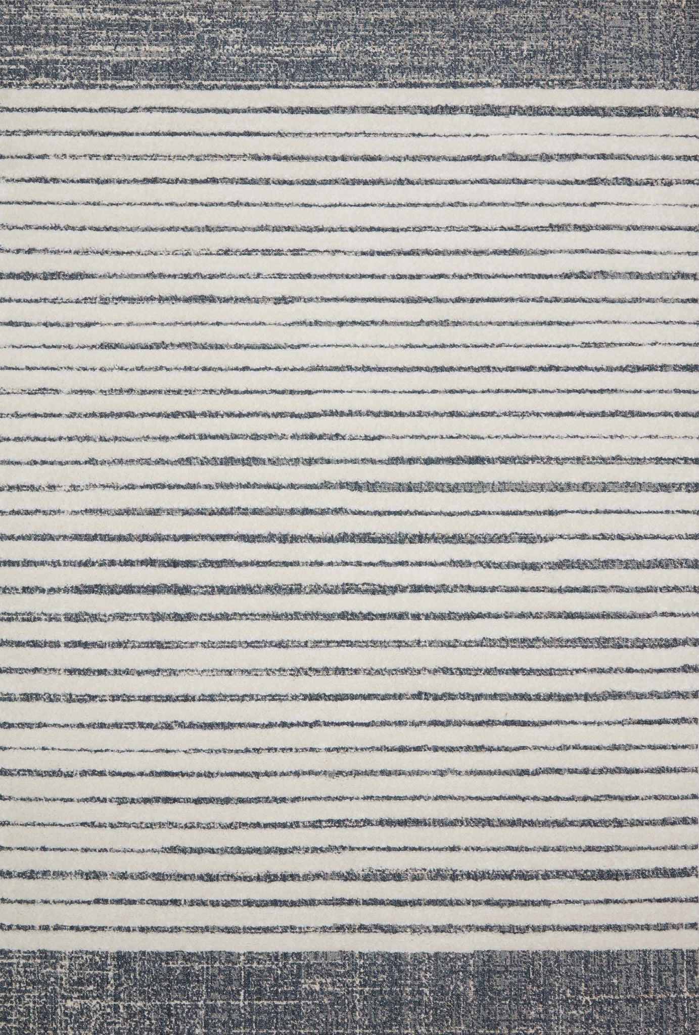 front view of Hagen White / Ocean luxury Rug