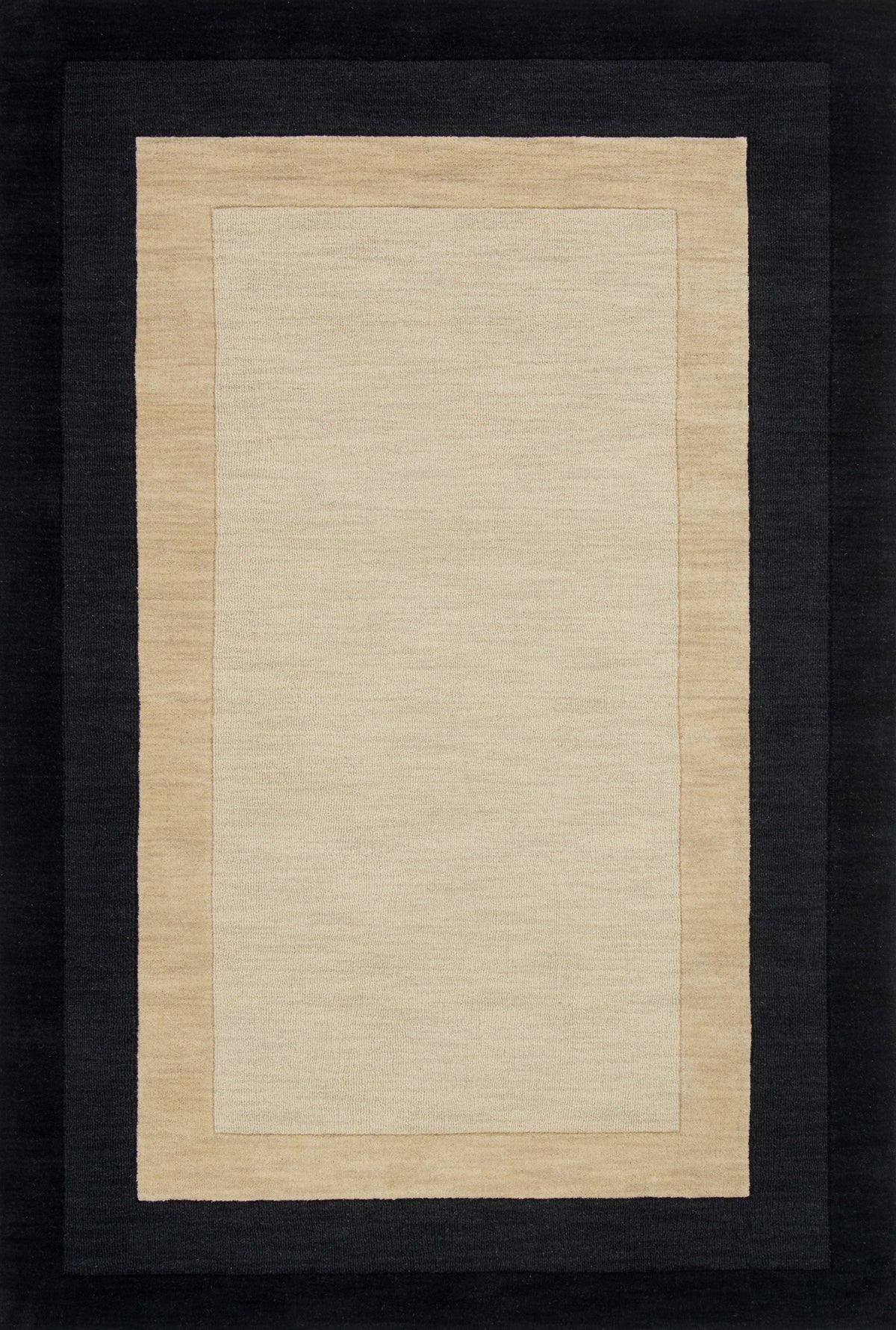 front view of Hamilton Ivory / Charcoal luxury Rug