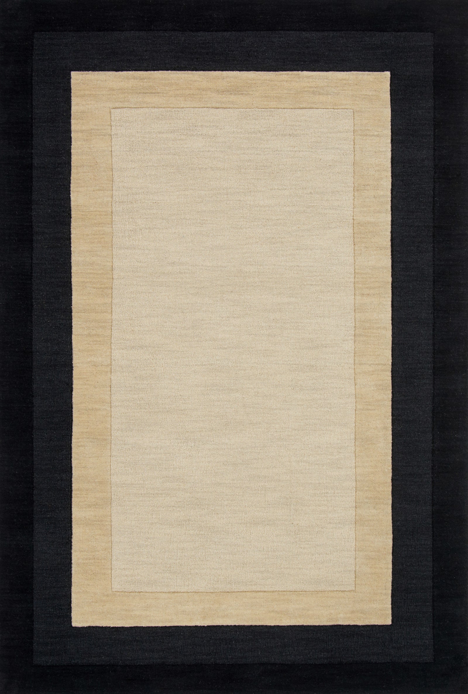 front view of Hamilton Ivory / Charcoal luxury Rug