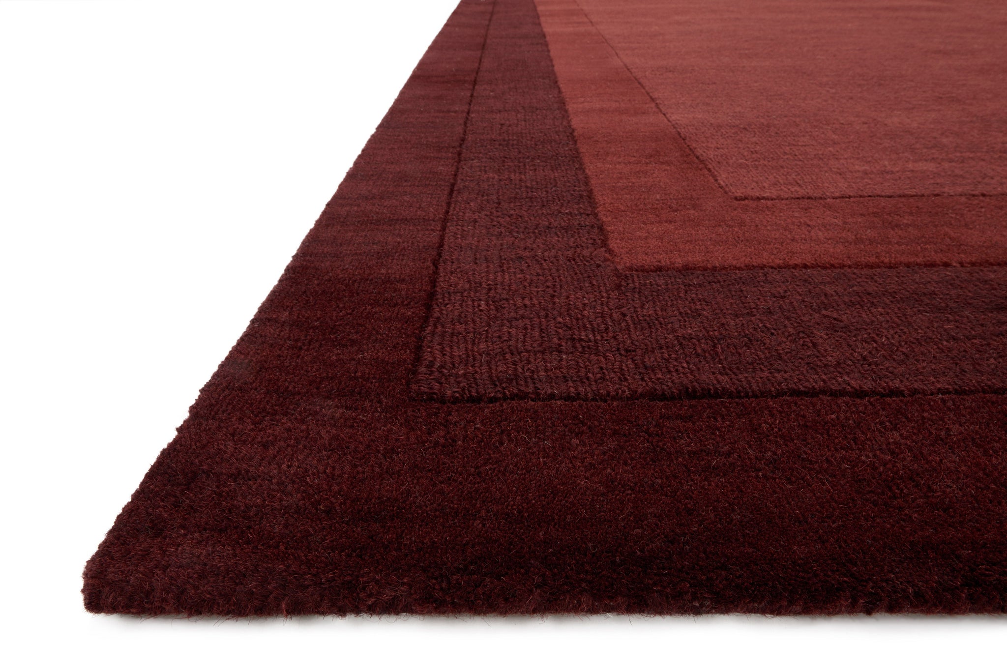 angle view of Hamilton Red luxury Rug